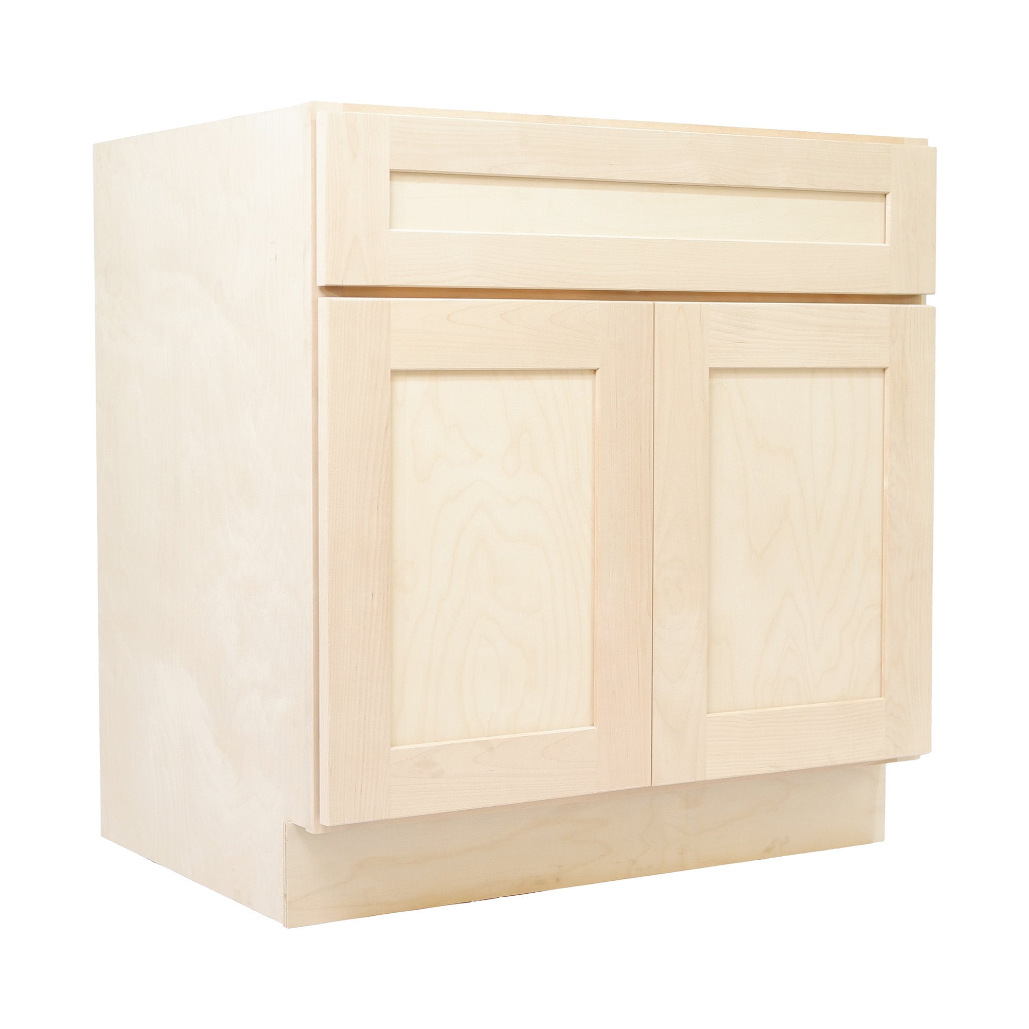 Design House 36-in W x 34.5-in H x 24-in D Brown Unfinished Birch Sink Base Ready to Assemble (RTA) Cabinet Recessed Panel Shaker