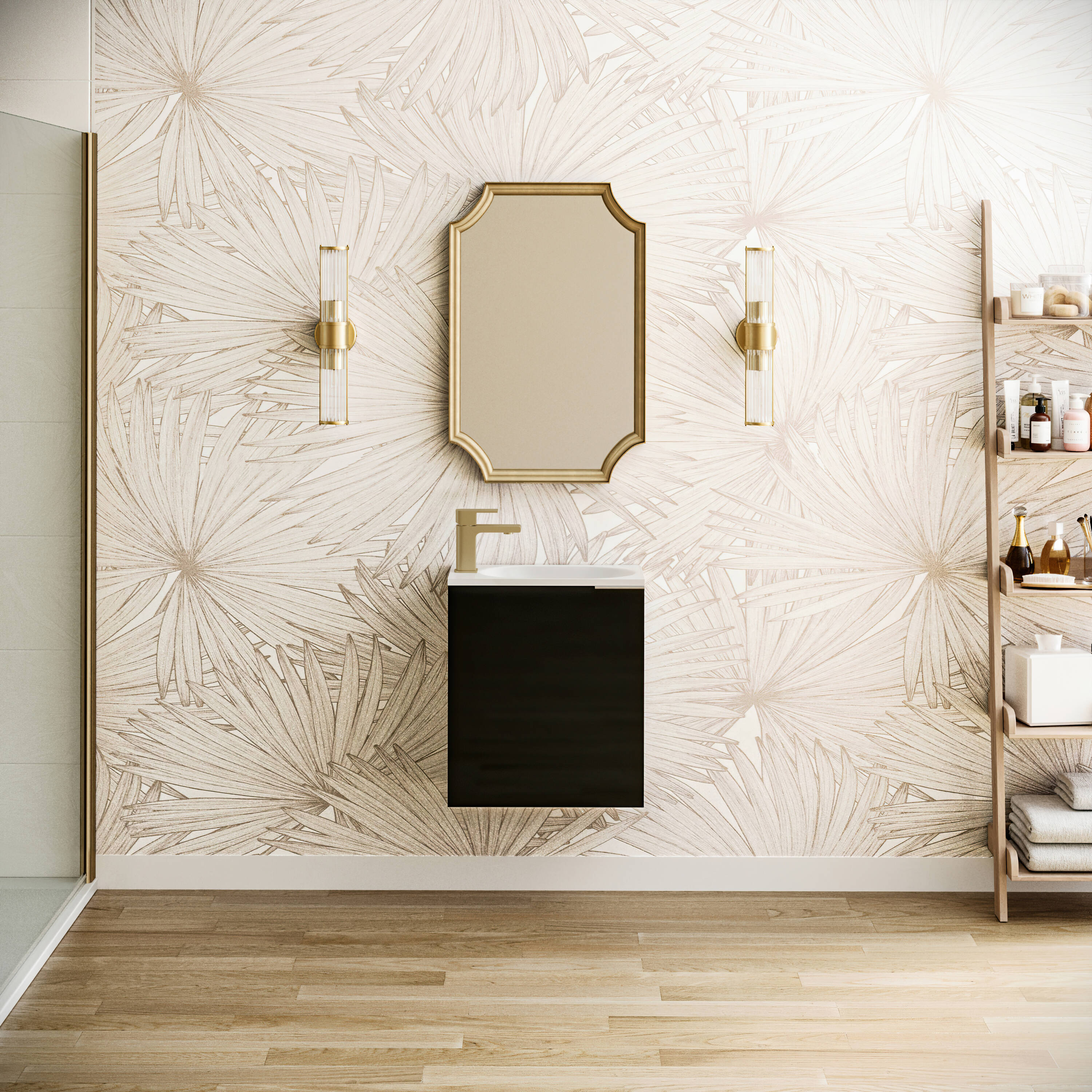 Fresca FCB8003GG-I Valencia 20-in Dark Slate Gray Single sink Floating Bathroom Vanity with White Acrylic Top