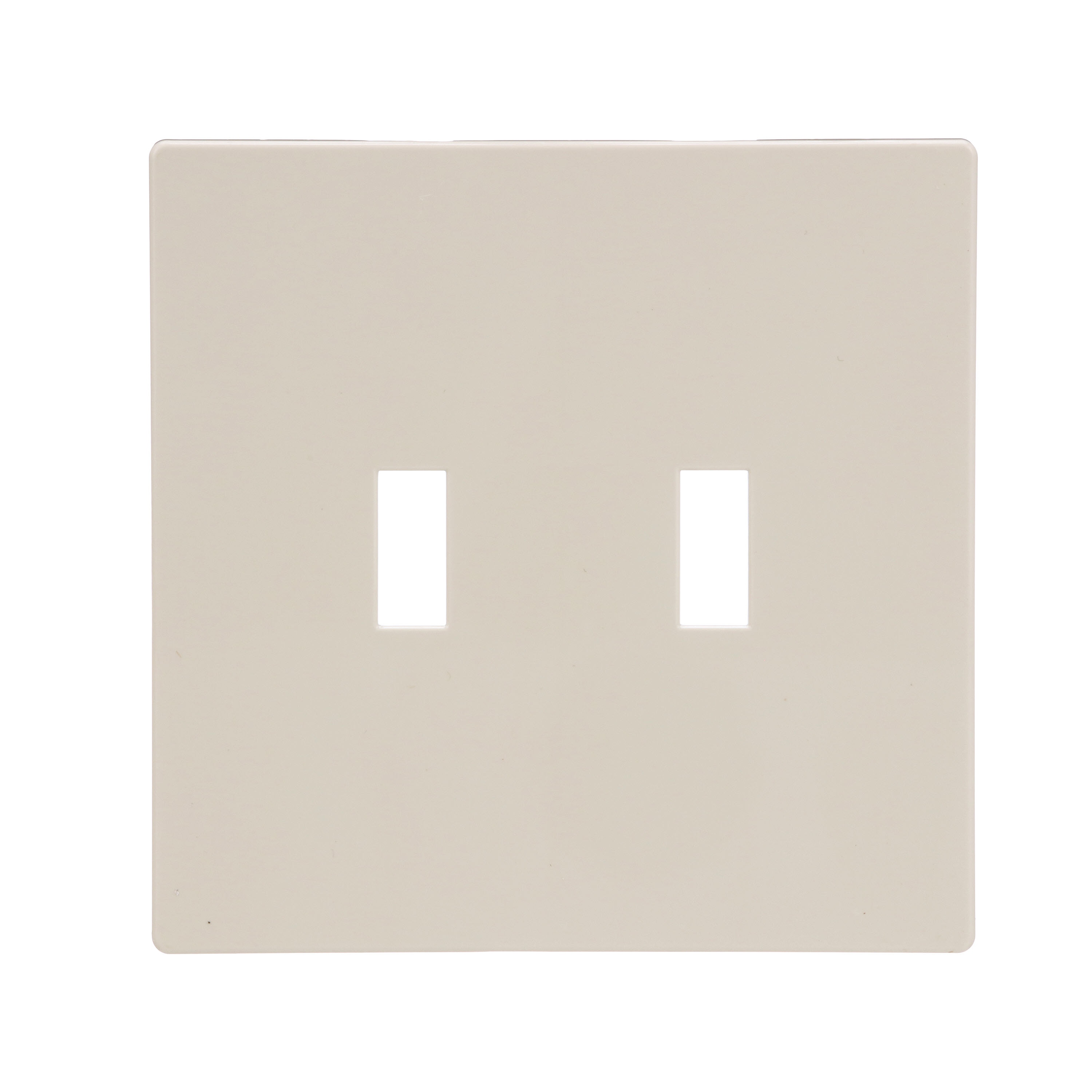 Eaton PJS2LA-F-LW 2 -Gang Midsize Size Light almond Polycarbonate Indoor Screwless Toggle Wall Plate
