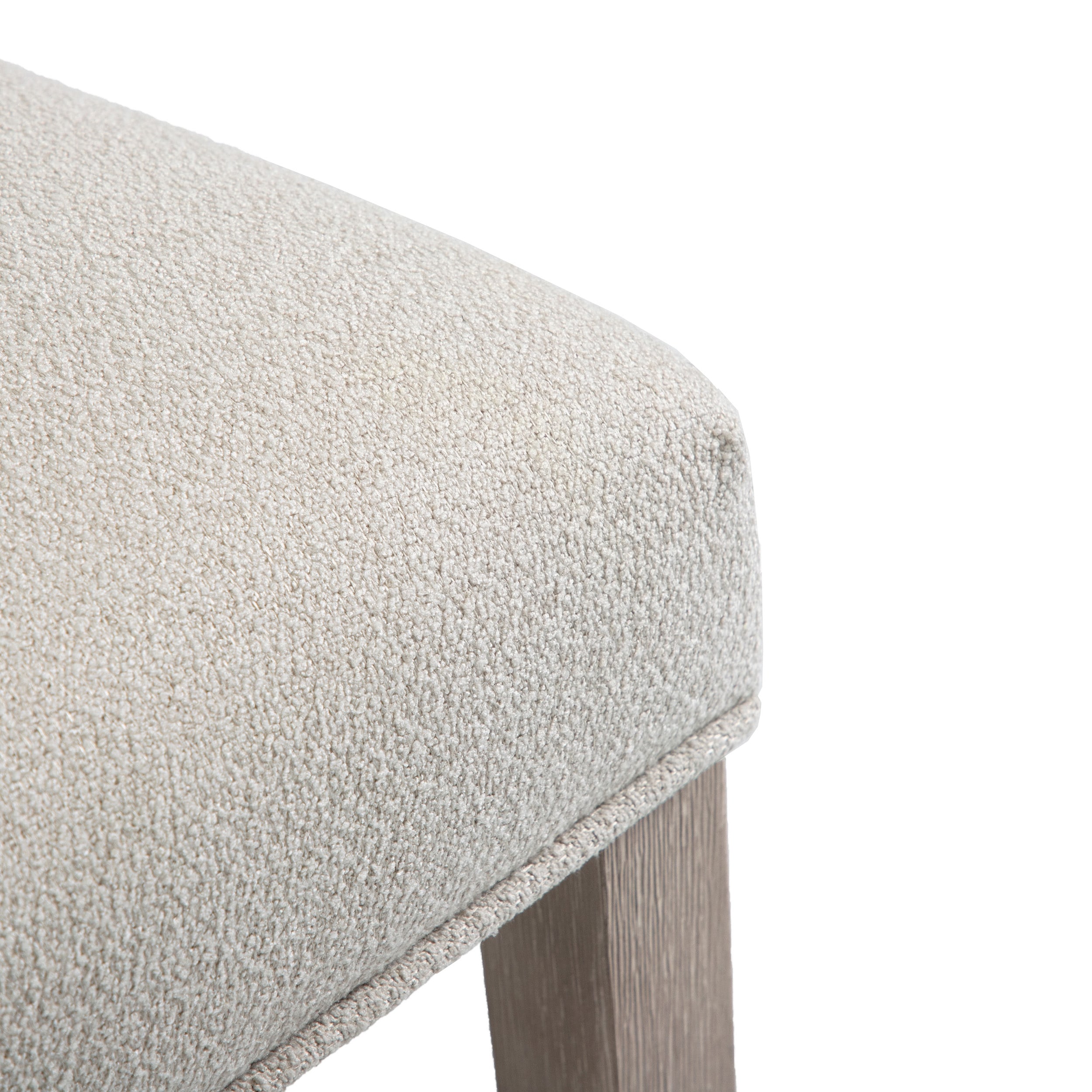 Natural Beige Upholstered Wood Side Chair Set