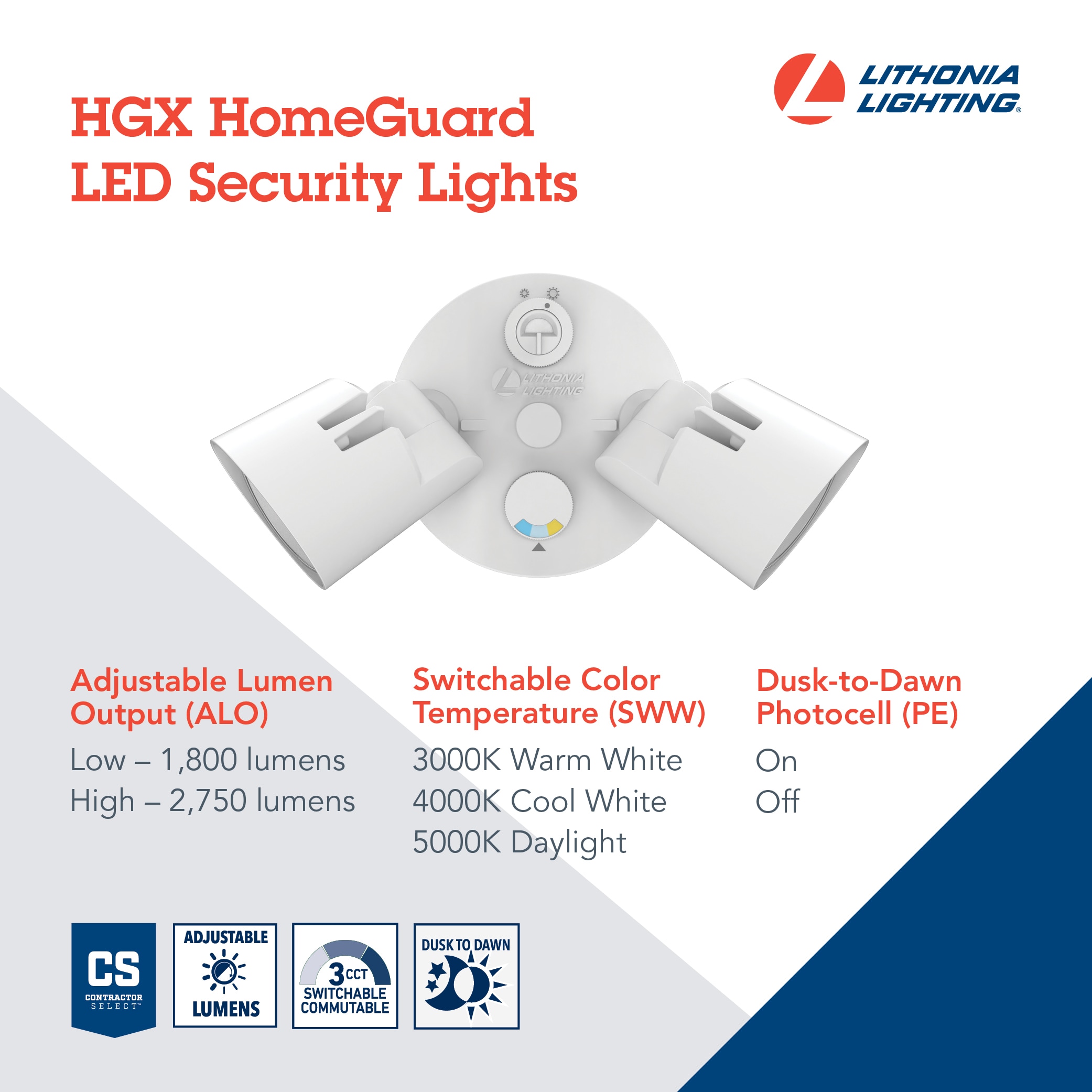 Lithonia Lighting HGXLED2RHALOSWW2PEWH Dusk-Dawn-Lighting - View #3