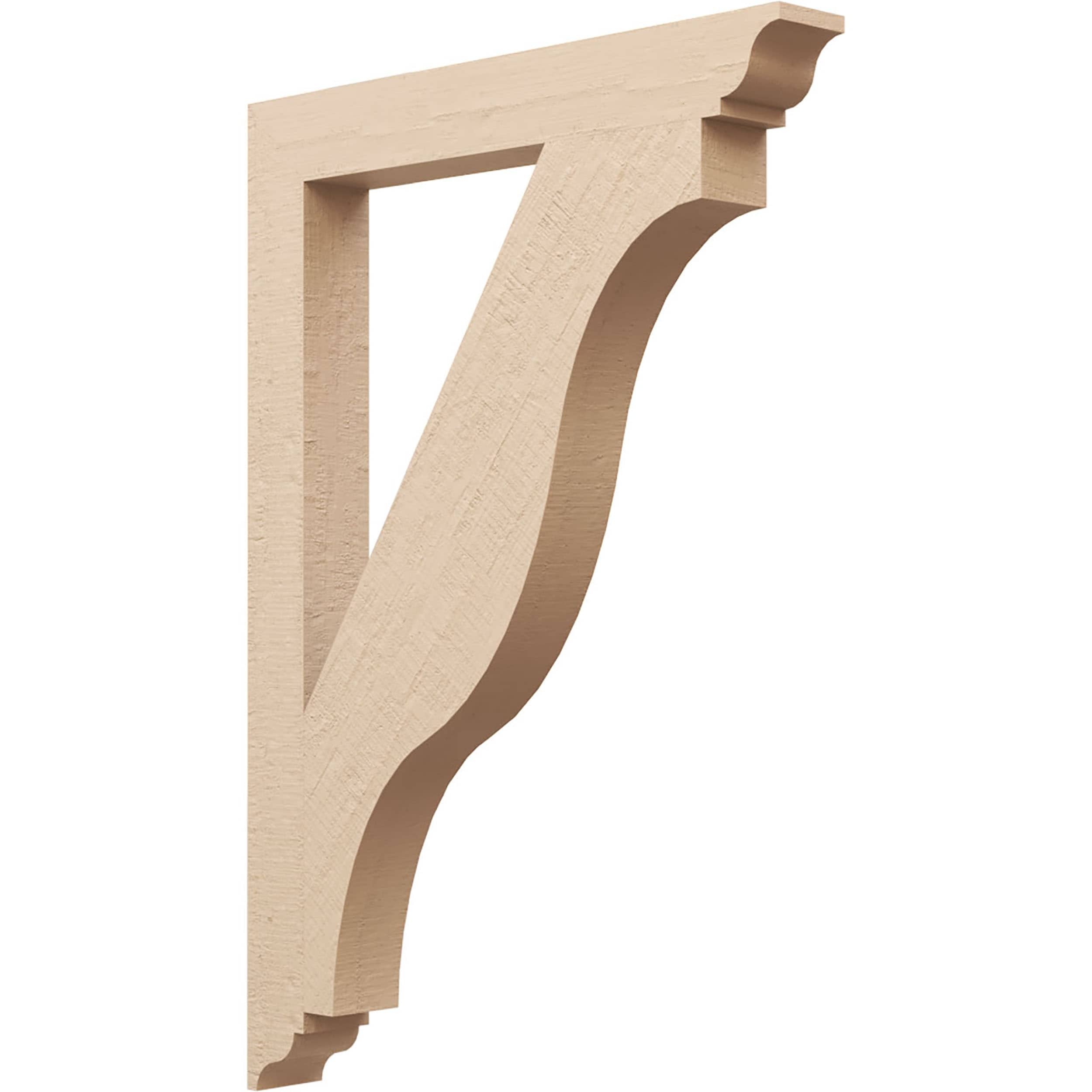 Ekena Millwork 2116780 Funston Rough Cedar Woodgrain TimberThane 3-1/2-in x 40-in x 28-in Brown Urethane Standard bracket