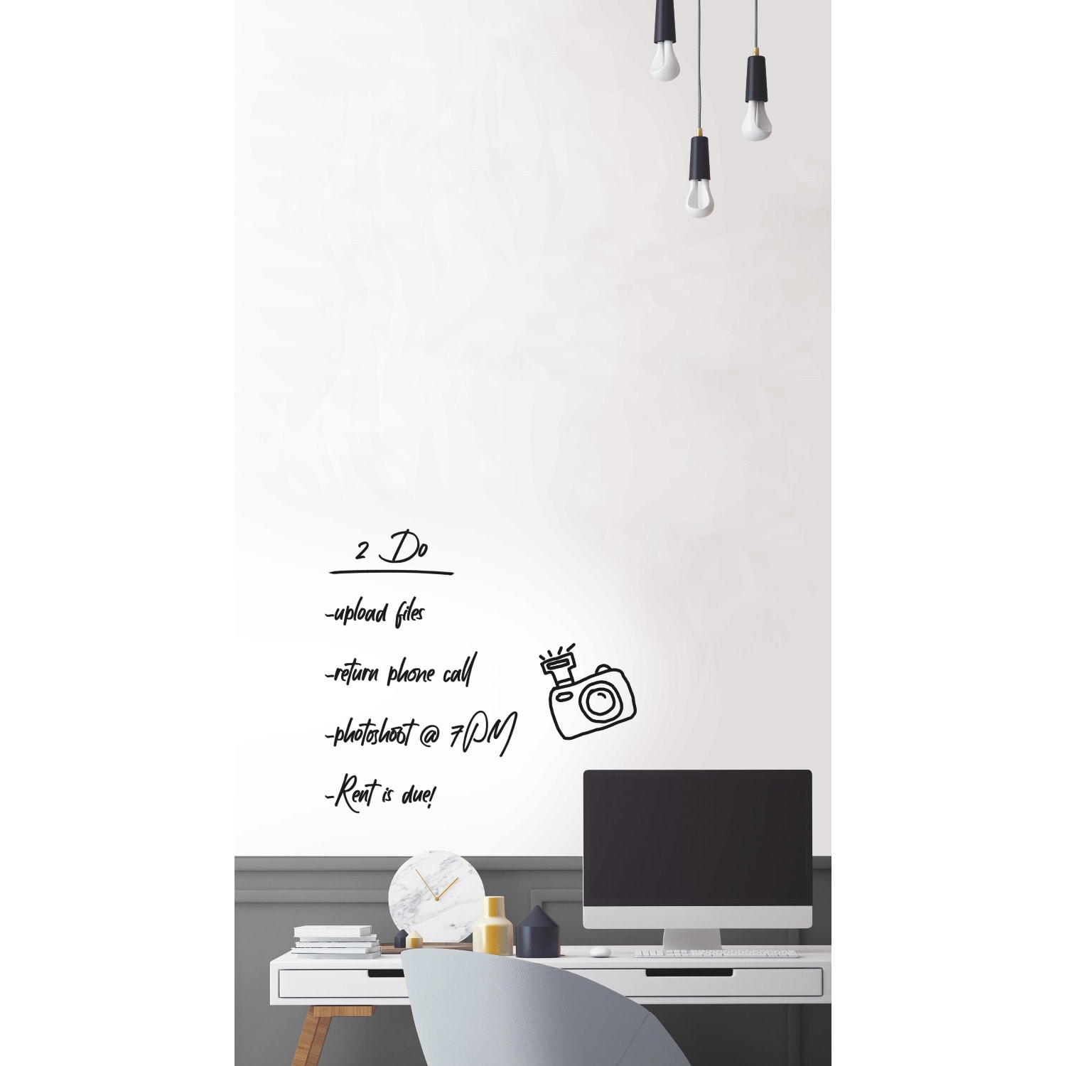 RoomMates Dry Erase Paper Peel & Stick Wallpaper Remove/Reposition 20.5 X  16.5