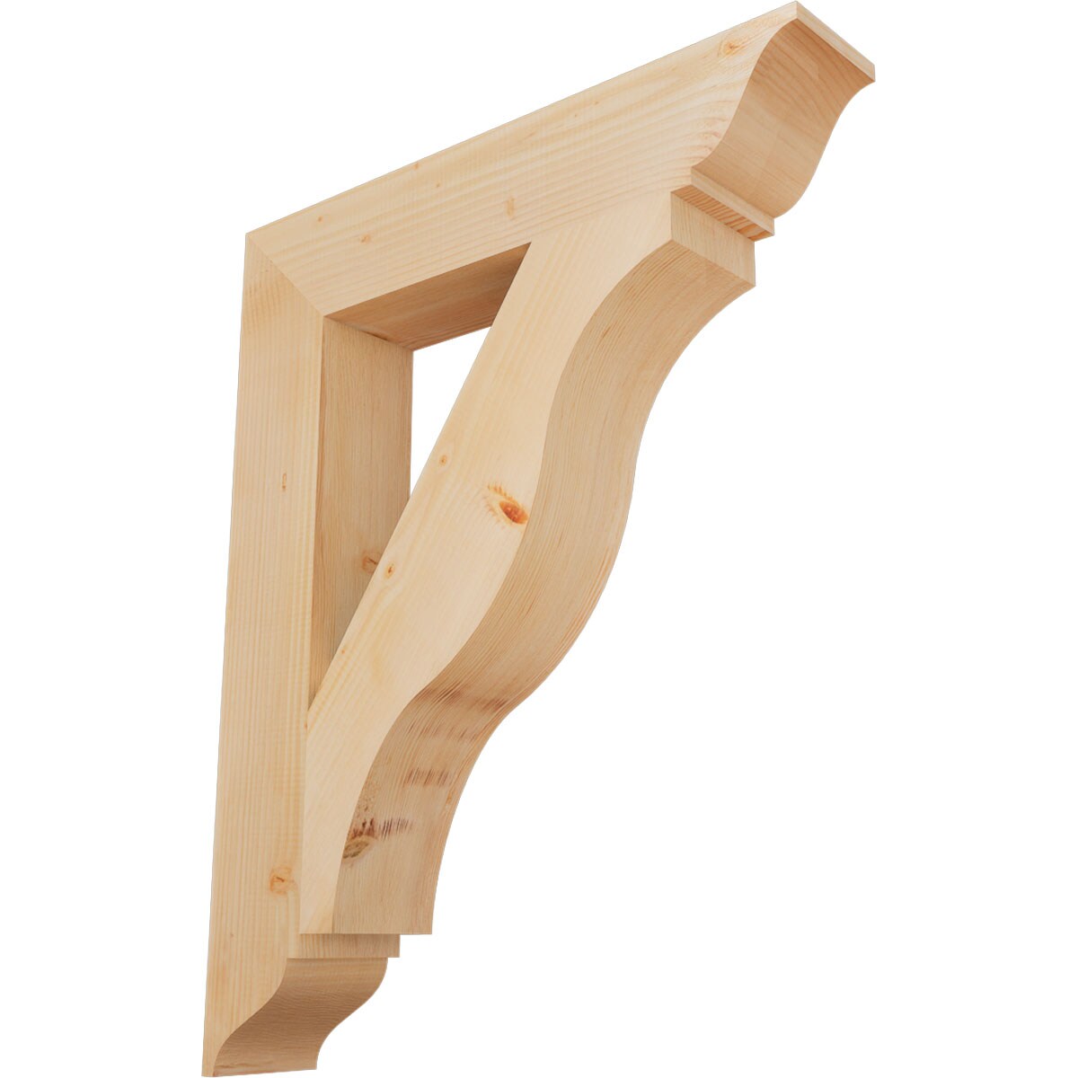 Ekena Millwork BKT06X32X40FST01SDF Funston traditional smooth 5-1/2-in x 32-in x 40-in Douglas fir Brown Wood Standard bracket