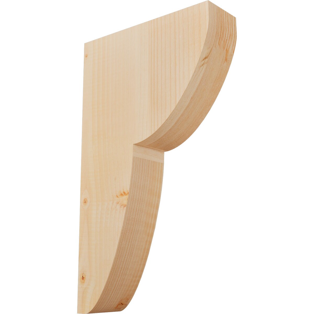 Ekena Millwork COR04X12X20CRE00SDF 3-1/2-in x 12-in x 20-in Crestline Unfinished Douglas fir Wood Paintable/Stainable Corbel