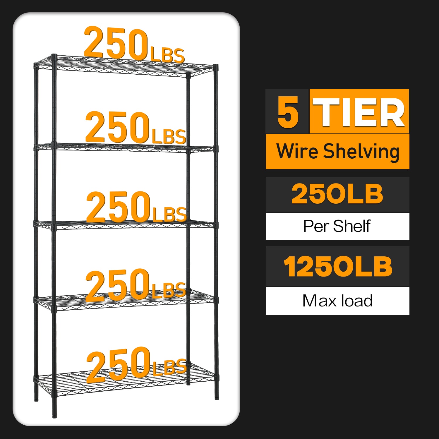 Furniture of America 004L-5001BK Free-Standing-Shelving - View #5