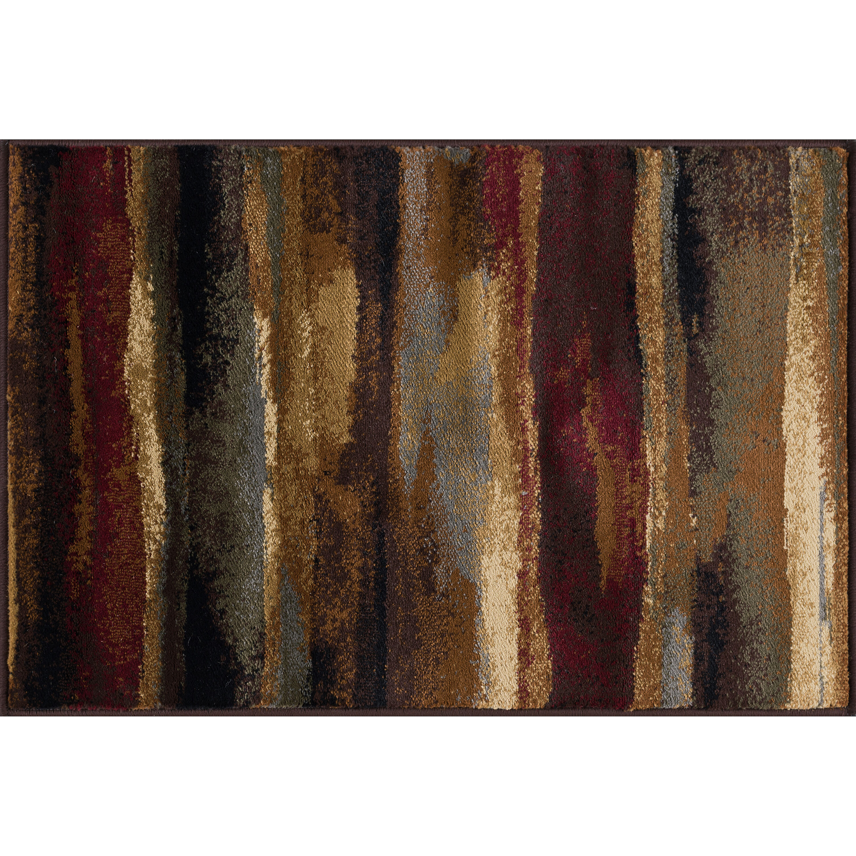 Abstract Multicolor Brushstroke Rectangular Area Rug 3' x 2'