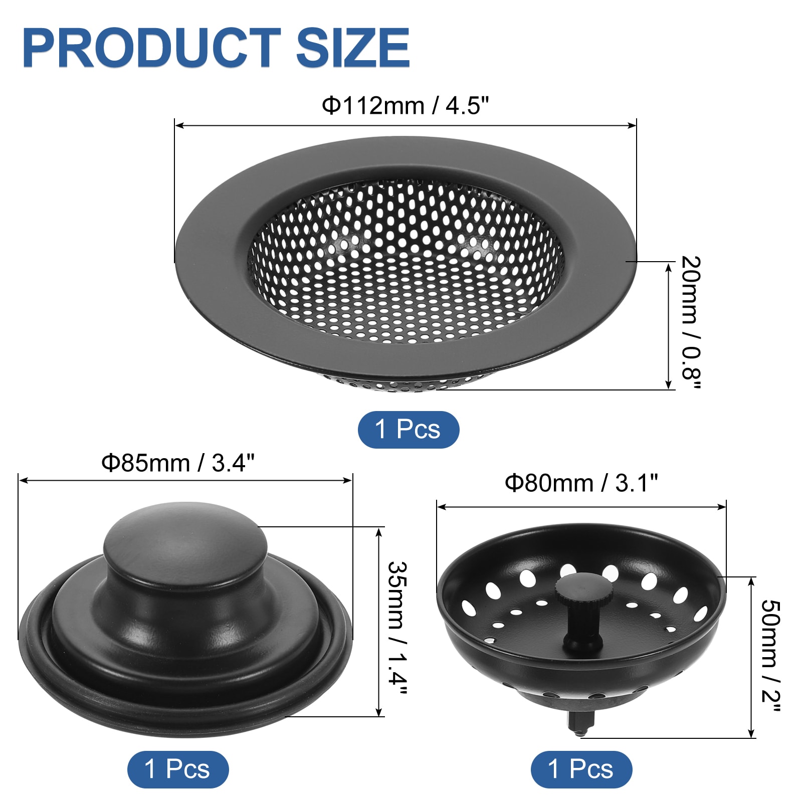 Unique Bargains S25093001UX5682 Kitchen-Sink-Strainers - View #2