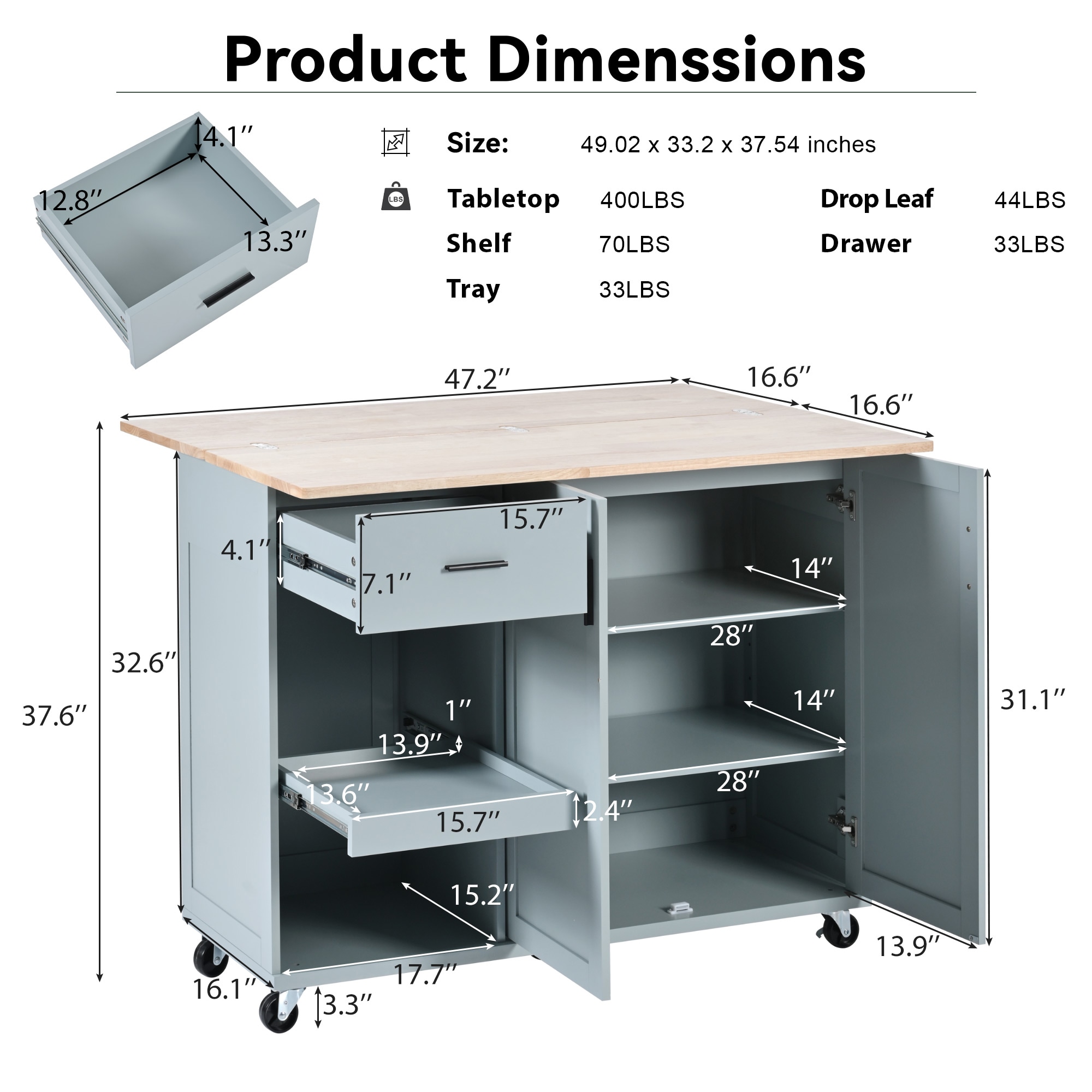 SINOFURN SYB260058BK Kitchen-Furniture - View #3