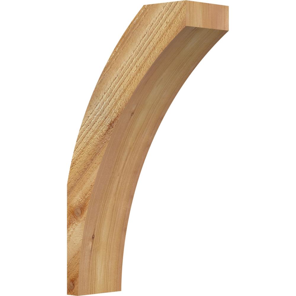 Ekena Millwork BRC04X10X18THR00RWR 4-in x 10-in x 18-in Western Red Cedar Unfinished Wood Thorton Rough Sawn Knee Brace