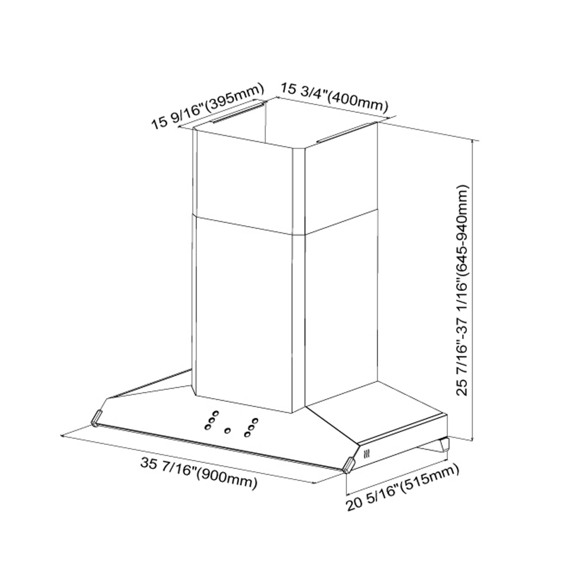 Fotile Perimeter Vent Series 36 in. 1000 CFM Wall Mount Range Hood with Adjustable Capture Shield in Stainless Steel