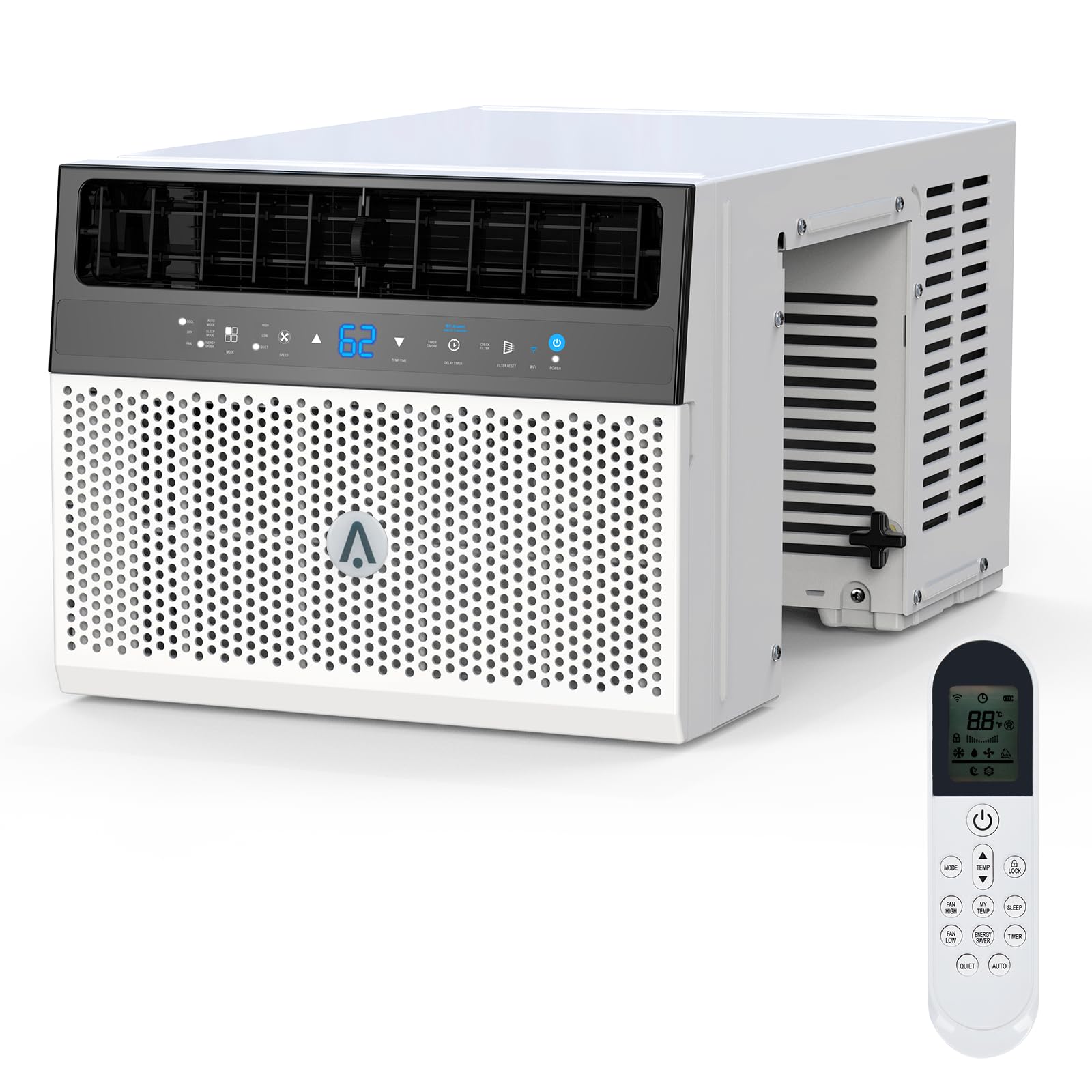Qeetex FFF045 Window Air Conditioner 8000BTU Air Conditioner for 370 Sq. Ft Dehumidifying  Fan Quiet Operation and Easy Installation Remote Control for Home  Office Saddle-type