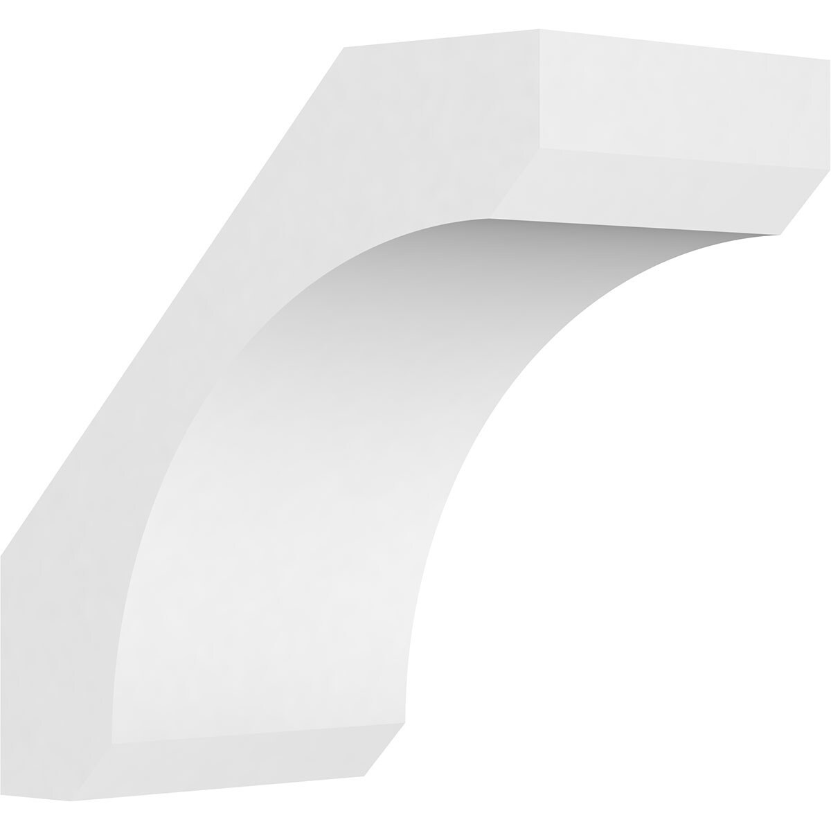 Ekena Millwork BRCP03X06X06LGY 3-in x 6-in x 6-in Unfinished PVC Standard Legacy Knee Brace