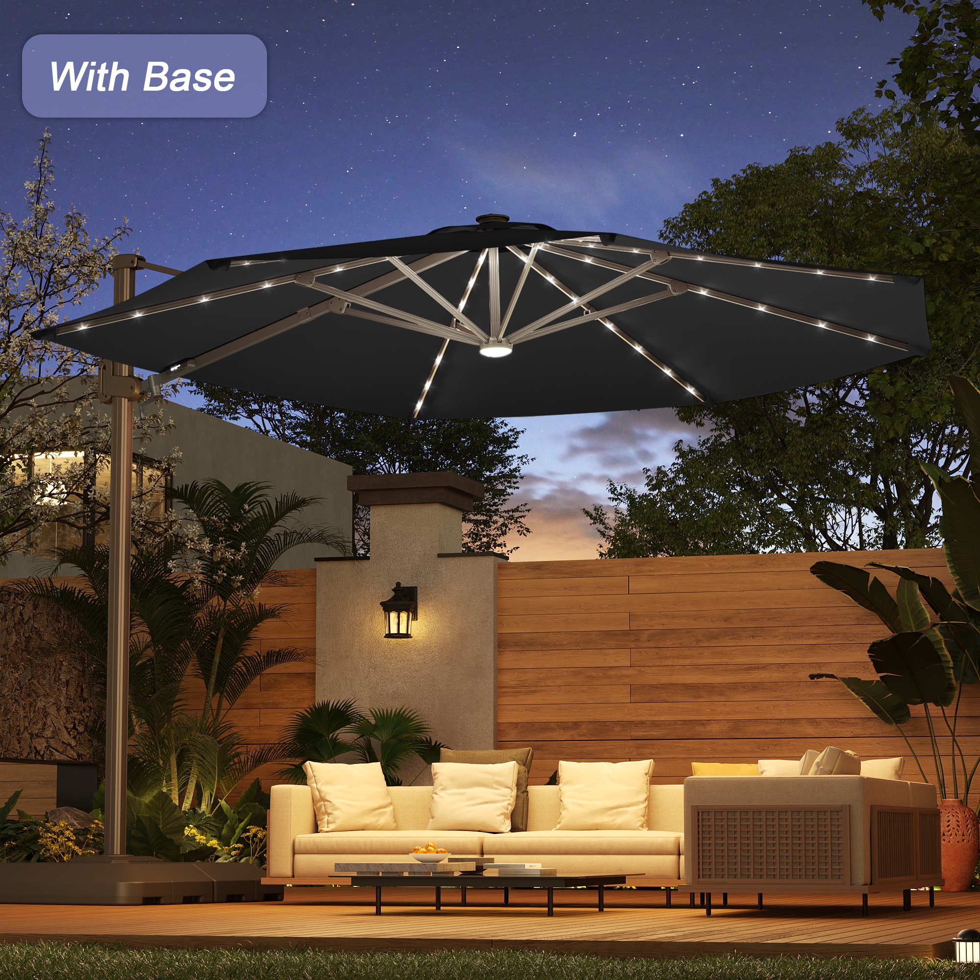 blissun 9' patio umbrella Outdoor Umbrella, Outdoor Table Umbrella, Yard Umbrella, Market with 8 Sturdy Ribs, Push Button Tilt and Crank (Cerulean) : Patio, Lawn & Garden navy-orange Color:Light BLue On The Go Travel Push button tilt for