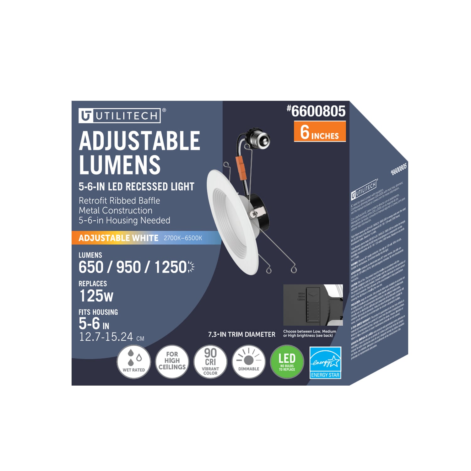 Utilitech MQTL1279-L125K9027 Led-Retrofit-Downlight - View #2