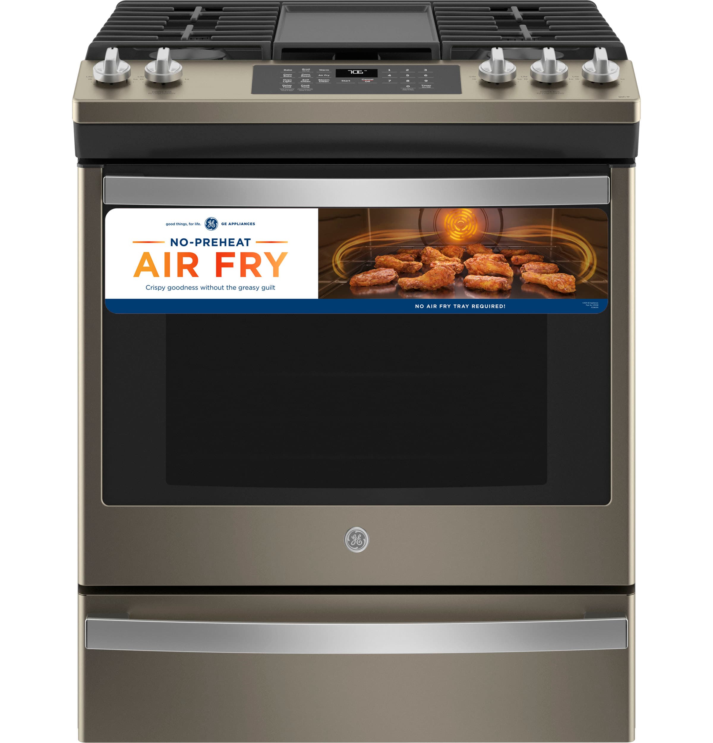 GE® 30 Fingerprint Resistant Slate Freestanding Gas Range