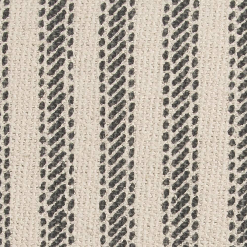 Elegant Ticking Stripe Square Throw Pillow in Red and Beige