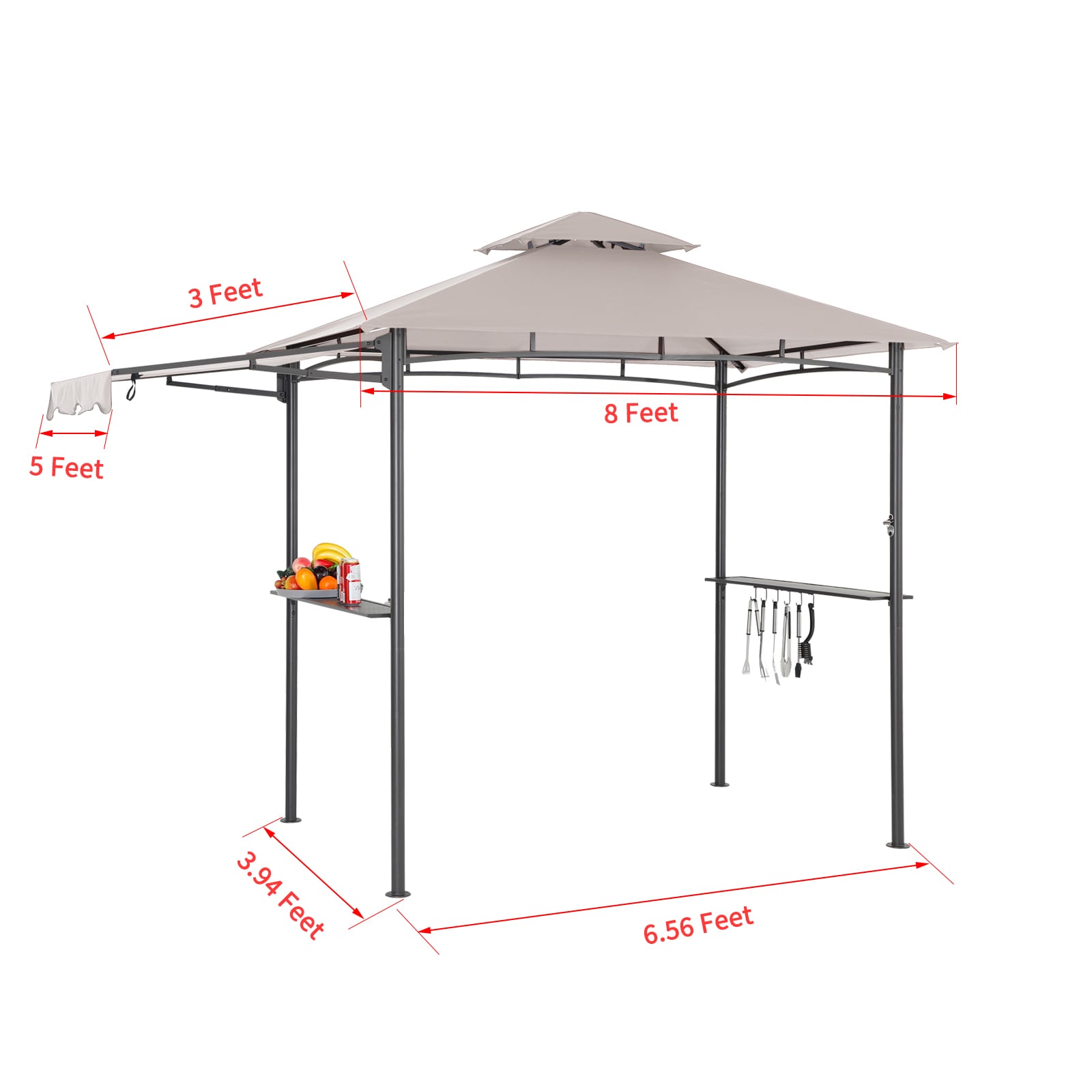 StarEcho SKPE-GREY Wood-Resin-Gazebos - View #8
