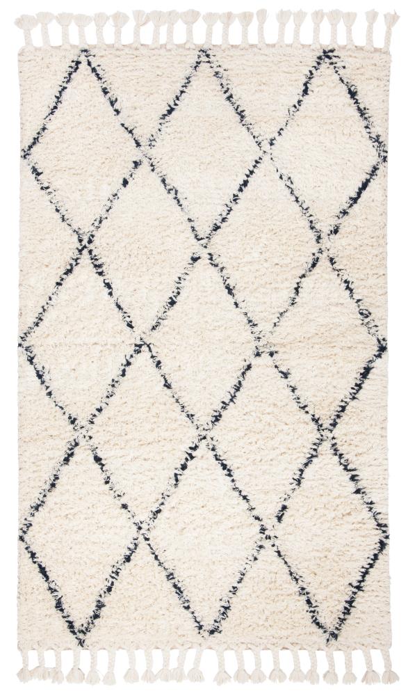 Safavieh CSB951N-6 Casablanca Taake 6 x 9 (ft) Wool Navy/Ivory Rectangular Indoor Abstract Moroccan Area rug