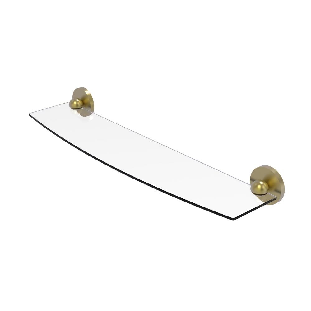Allied Brass 1033/24-SBR Skyline Satin 1-Tier Brass Wall Mount Bathroom Shelf (24-in X 2.8-in X 5-in)