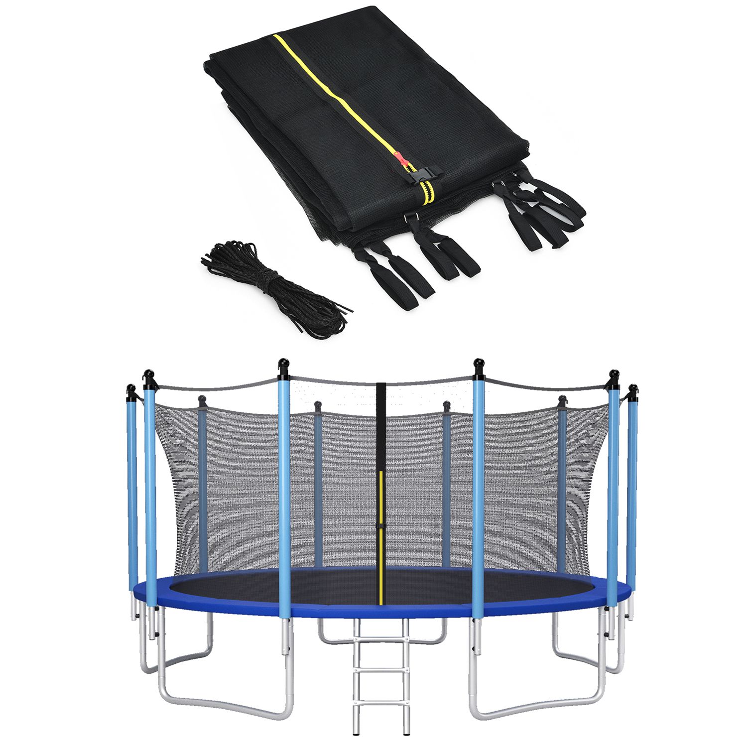 Costway CSHY002848  15FT Trampoline Replacement Safety Enclosure Net Weather-Resistant