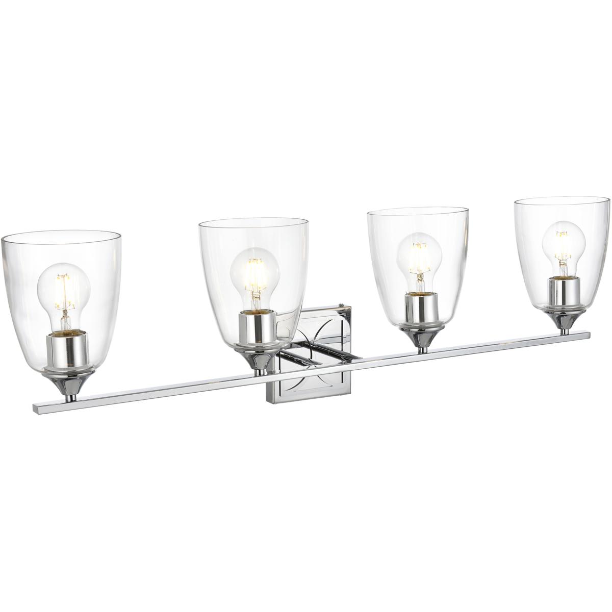 Elegant Lighting Living District LD7309W34CH Harris 4 Light 34 inch ...