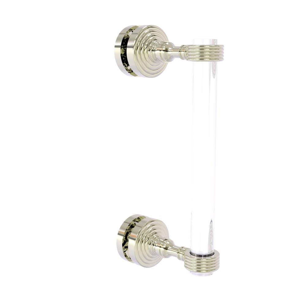 Polished Nickel and Clear Acrylic Shower Door Pull