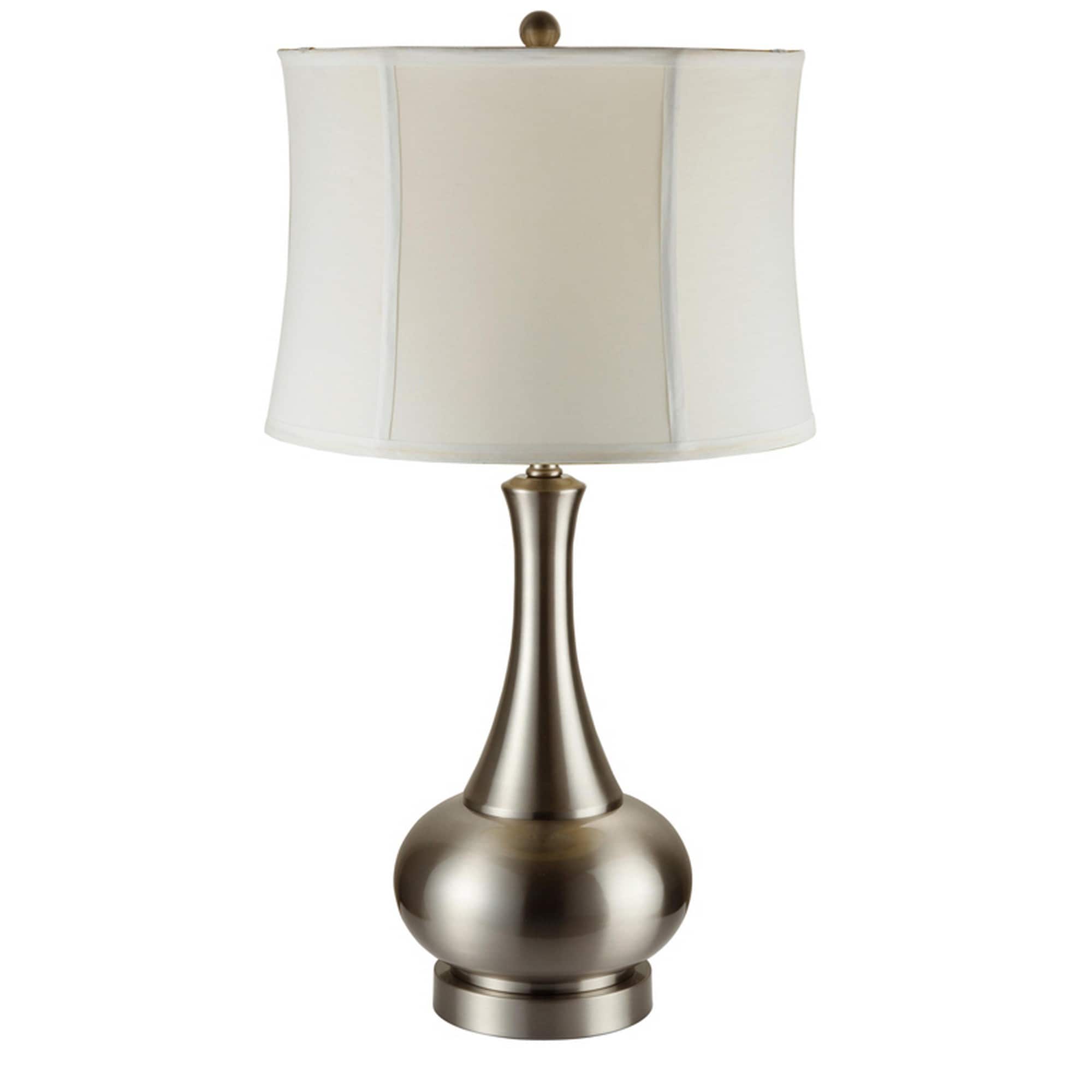 Benzara BM240923 30-in Silver LED 3-way Table Lamp with No Shade