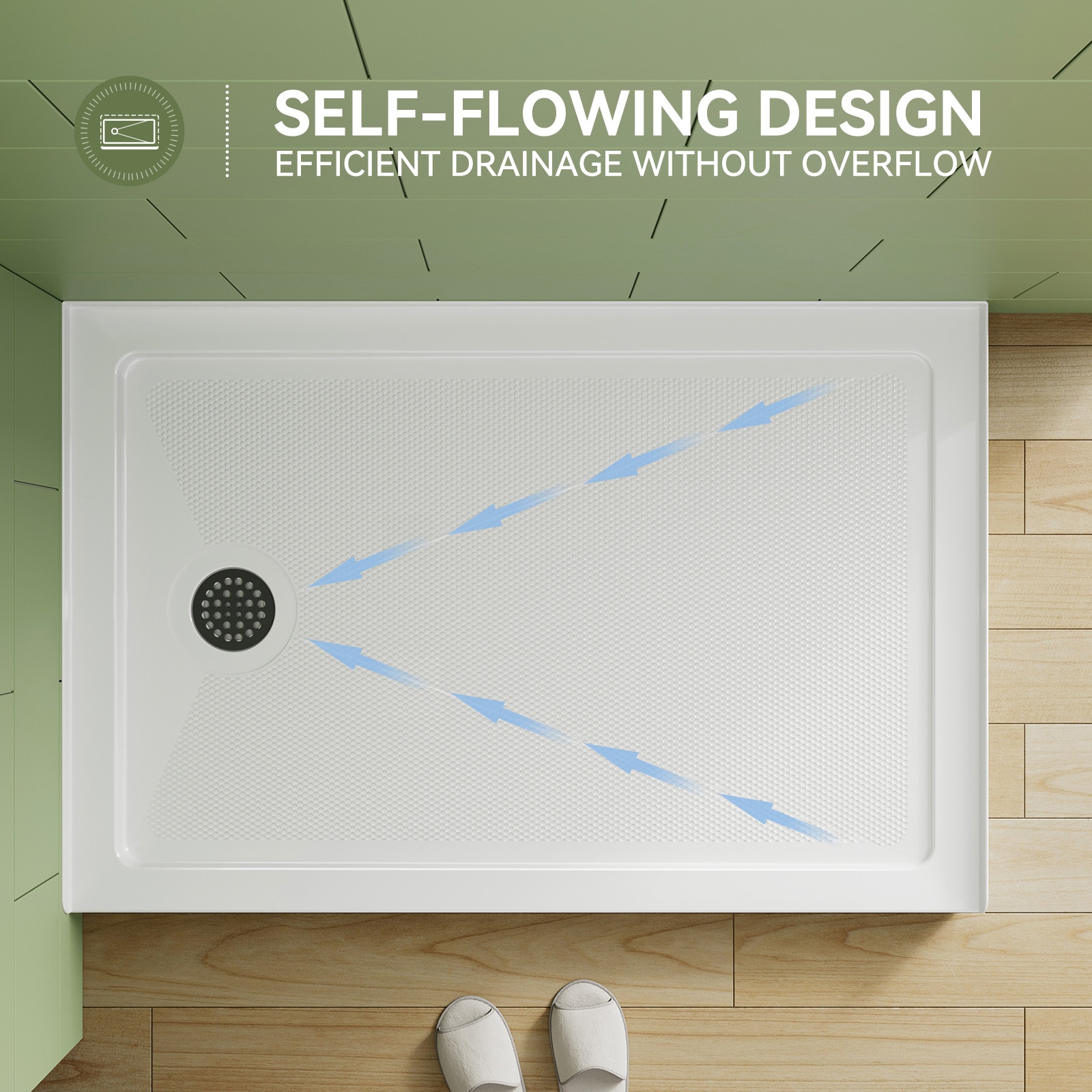 HOROW SP4832-MB-L Shower-Floors - View #9