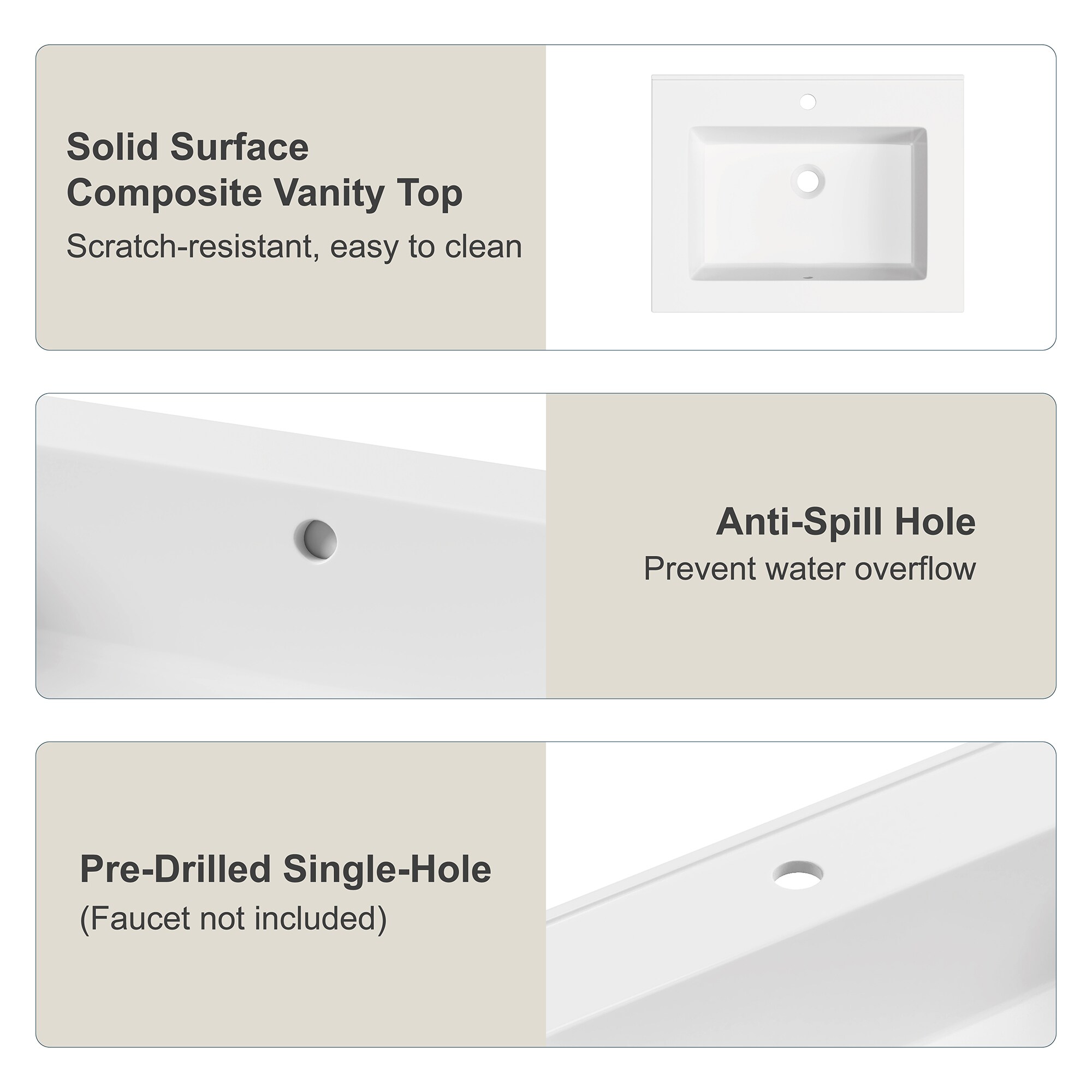 DELUXE LIVING V24033KD-24BK Bath-Vanity-Combo - View #8