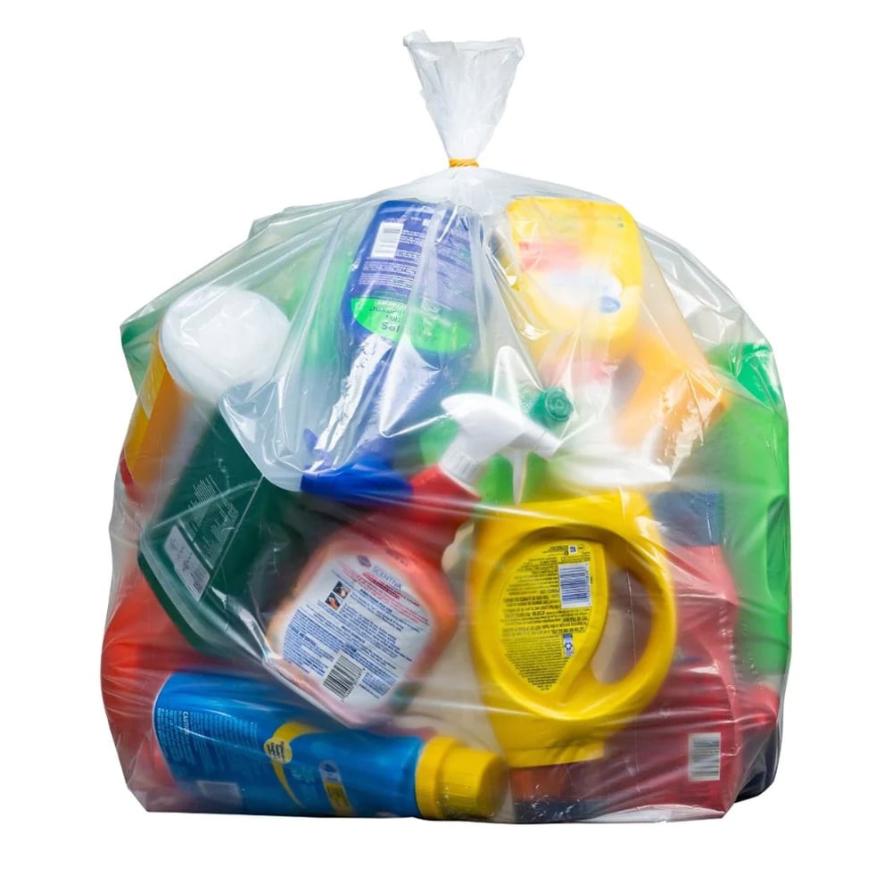 Plasticplace 30-Gallons Clear Plastic Compactor Twist Tie Trash