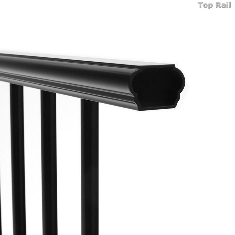 Deckorators Classic Aluminum Satin Black Deck Rail Kit At