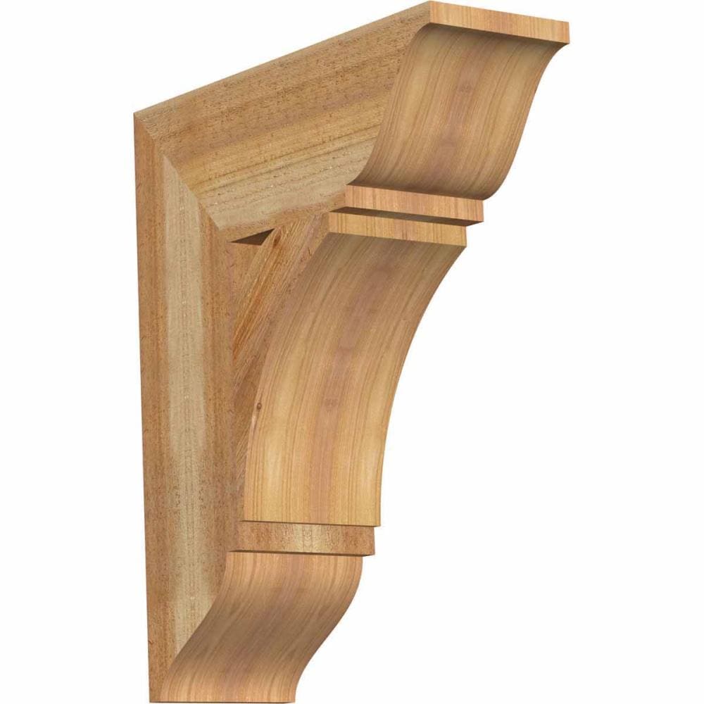 Ekena Millwork BKT06X18X22THR01RWR Thorton traditional rough sawn 6-in x 18-in x 22-in Western red cedar Brown Wood Standard bracket