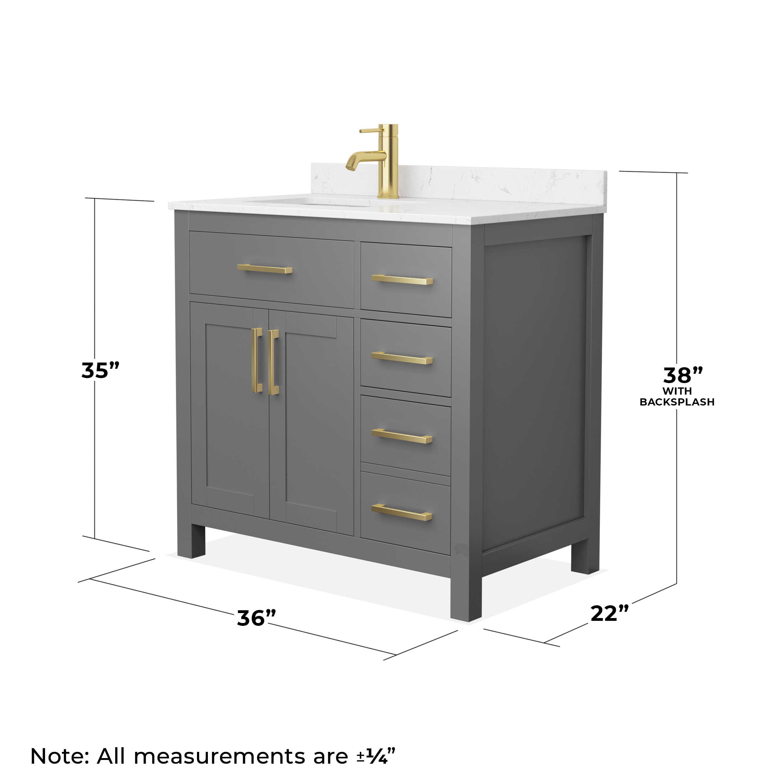 Wyndham Collection WCG242436SGGCCUNSMXX Bath-Vanity-Combo - View #5