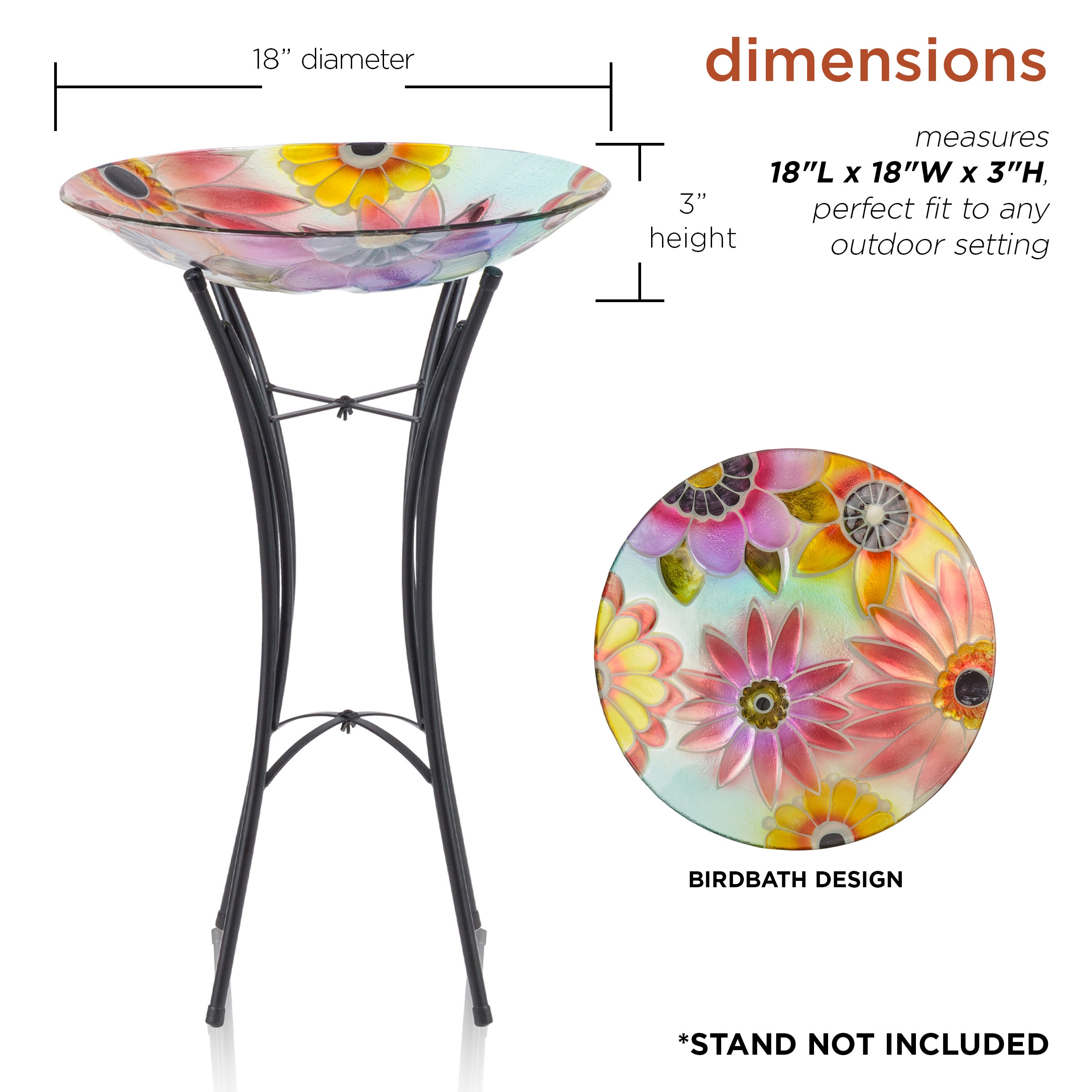 Alpine Corporation KPP604T-18 birdbaths - View #3