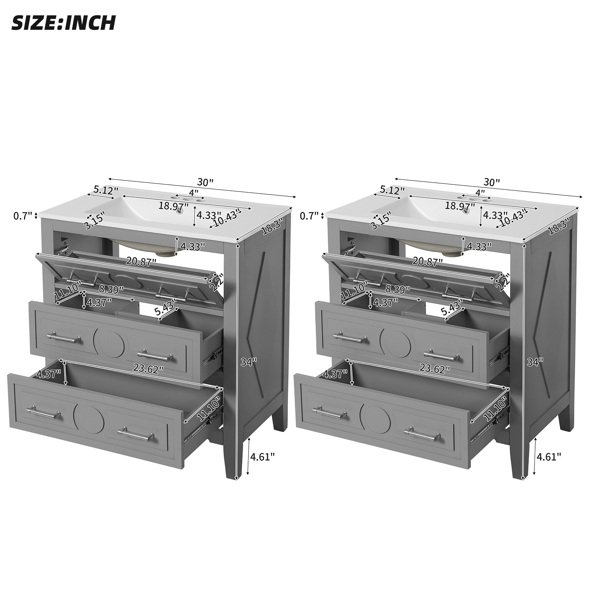 ModernLuxe L3P-N710SS00003E Bath-Vanity-Combo - View #7