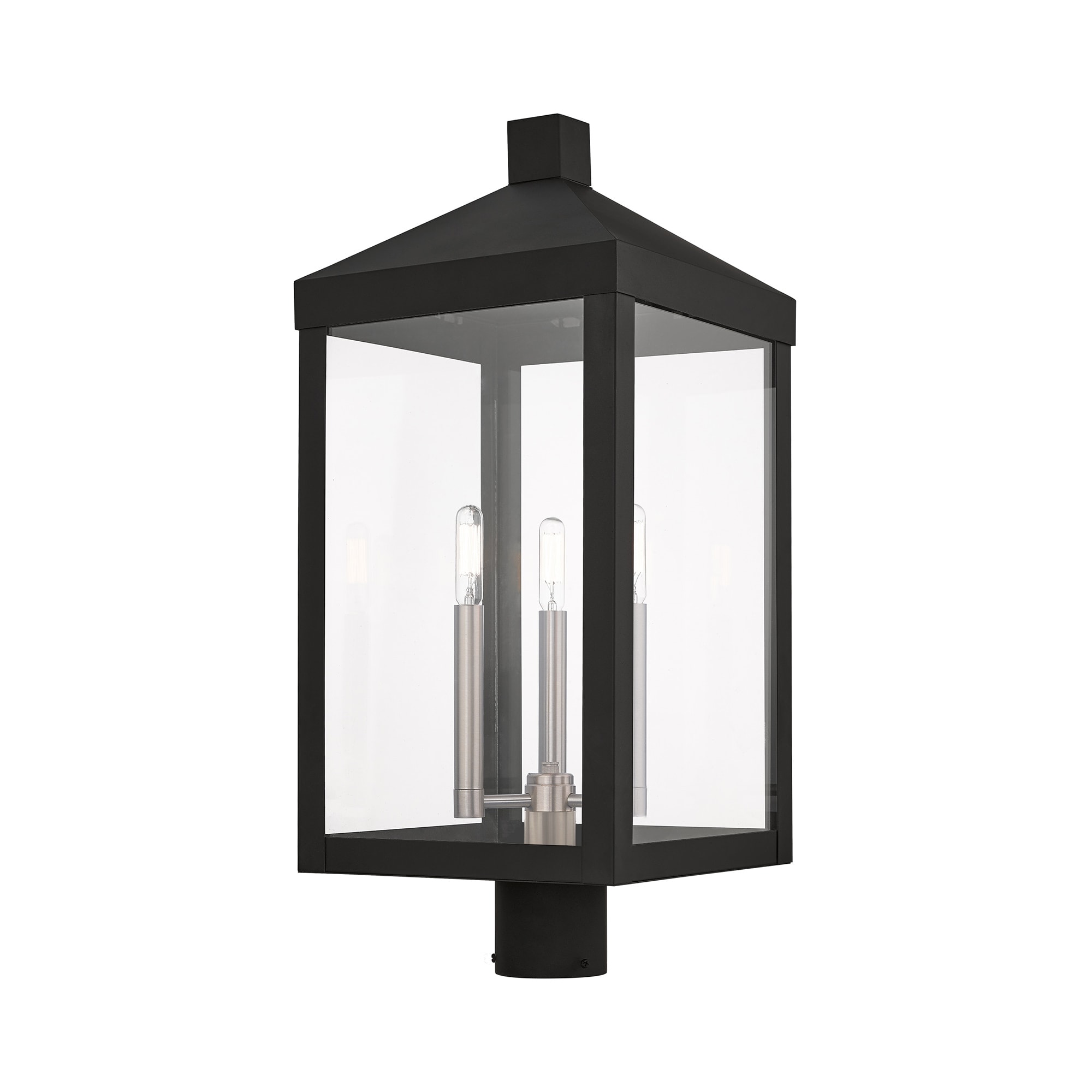 Livex Lighting 20586-04 Nyack 24-in Black Transitional Outdoor Light Post Lantern