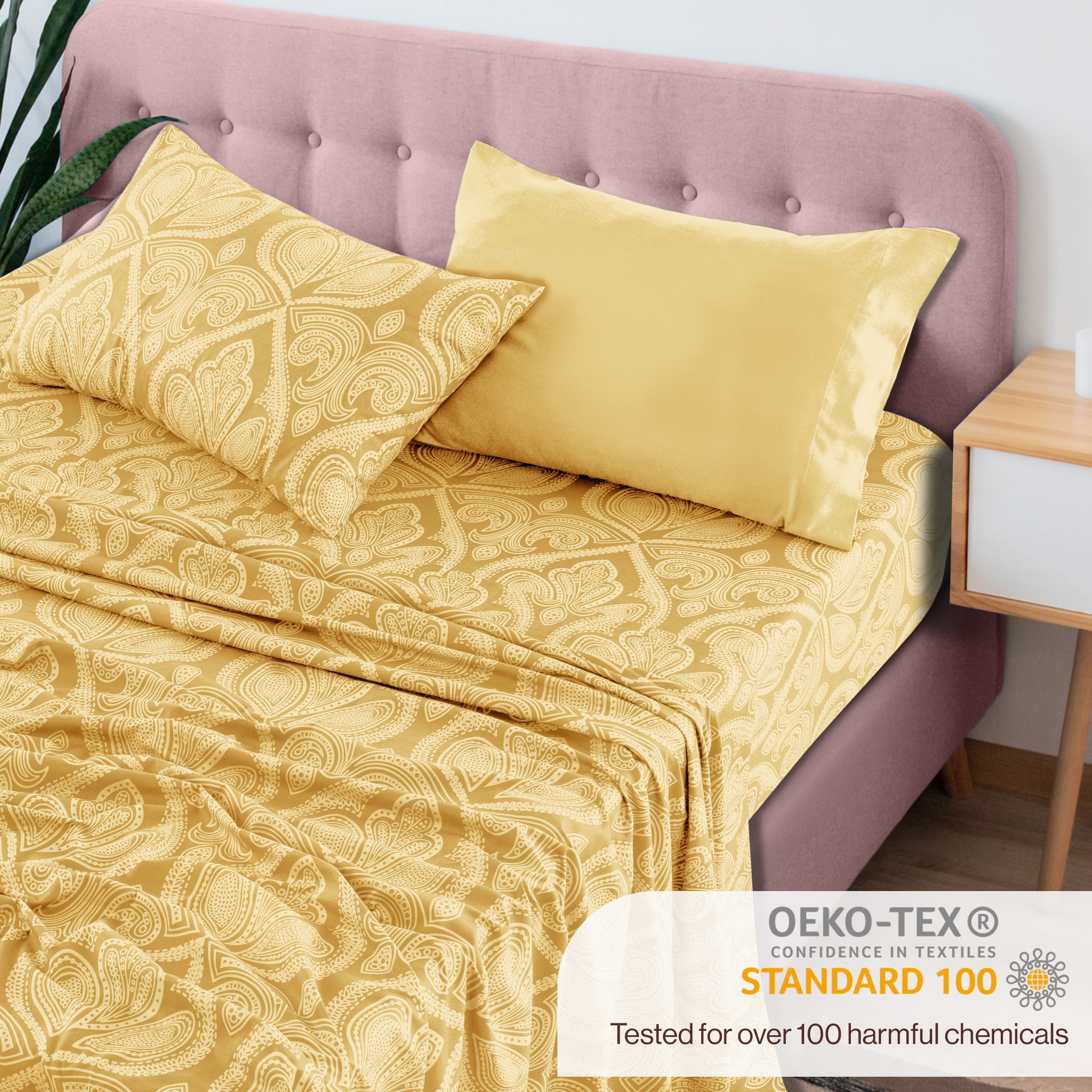 Lux Decor Collection PAISLEY T TAUPE Sheet-Sets - View #4