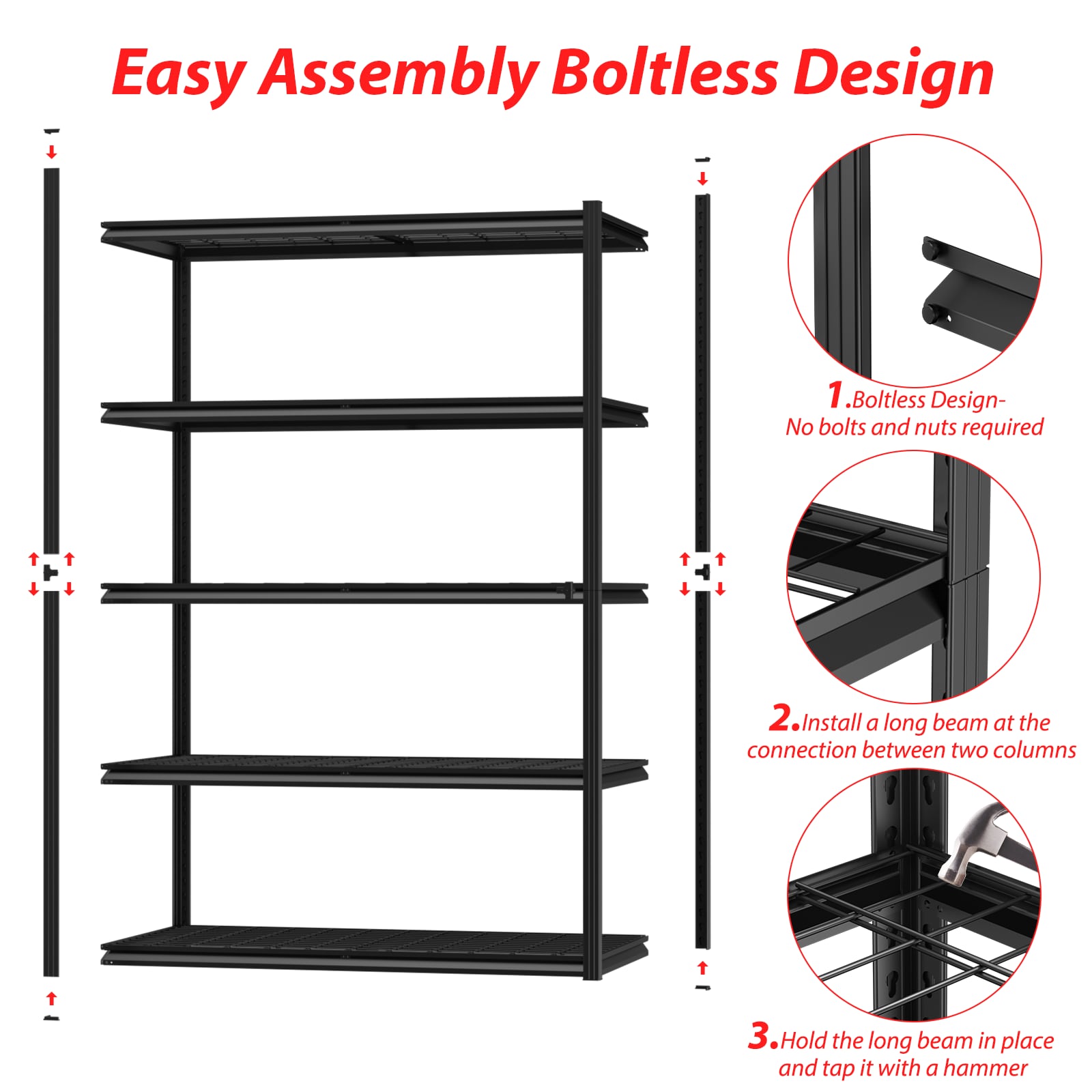 LOVMOR 48YCLZ-HDMS-PLR Free-Standing-Shelving - View #6