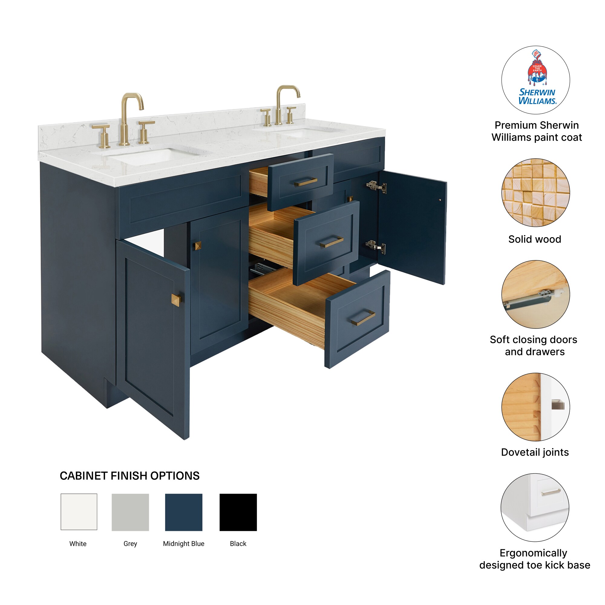 ARIEL F072DCQRVOMNB Bath-Vanity-Combo - View #5