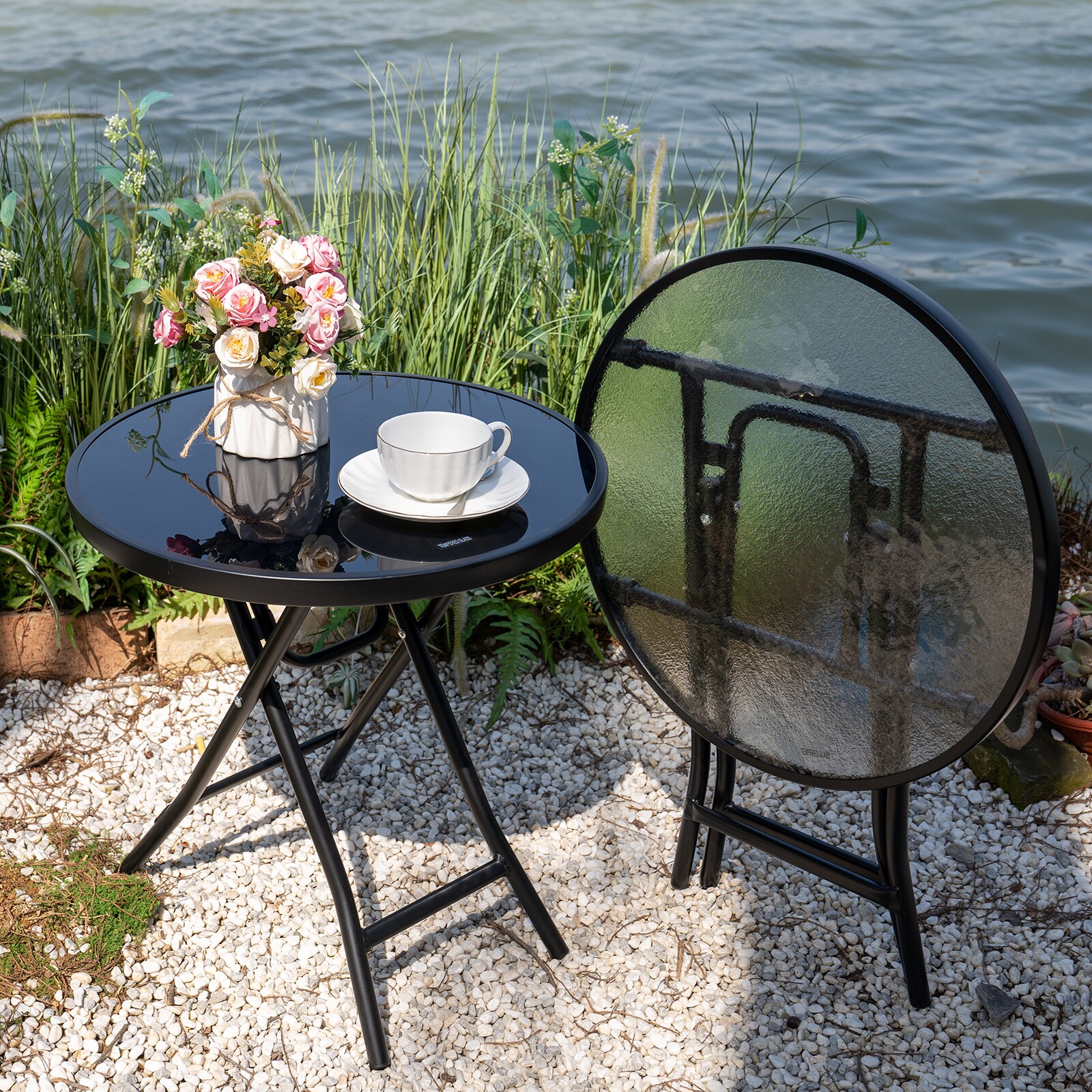 GARSING SIDE TABLE-BLACK Patio-Tables - View #3