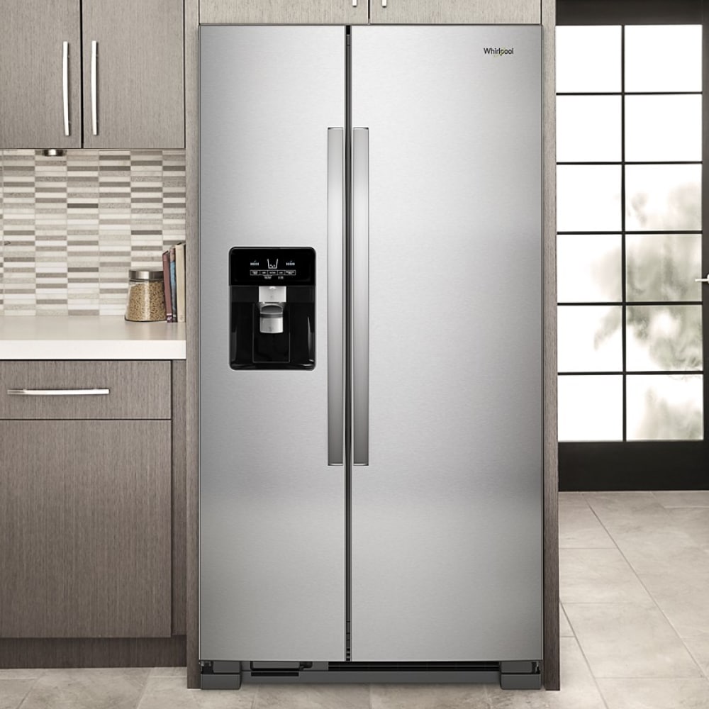 Whirlpool 24.5-cu ft Side-by-Side Refrigerator with Ice Maker, Water ...