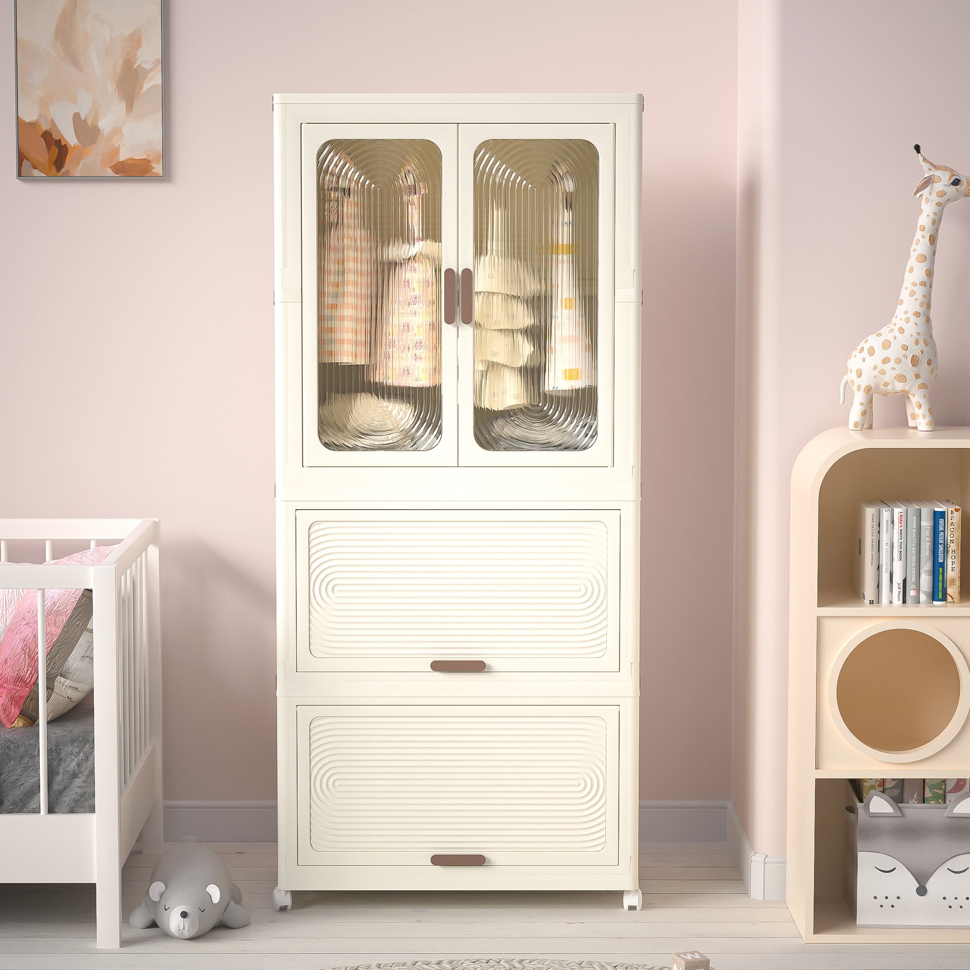 Dexmalle  Portable Wardrobe Closet Storage Organizer for Clothes