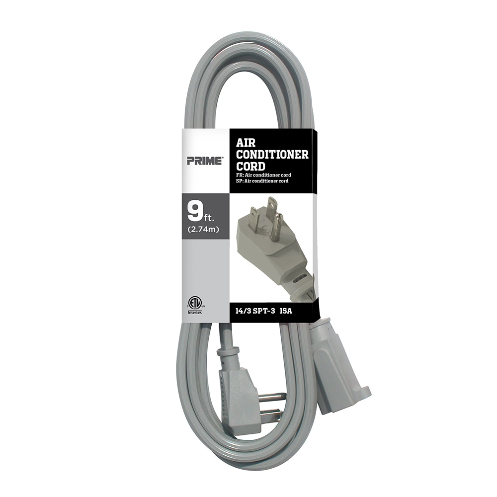 PRIME EC680509L  9-ft 15 -Amp 3 -Prong Gray Air conditioner Appliance Power Cord