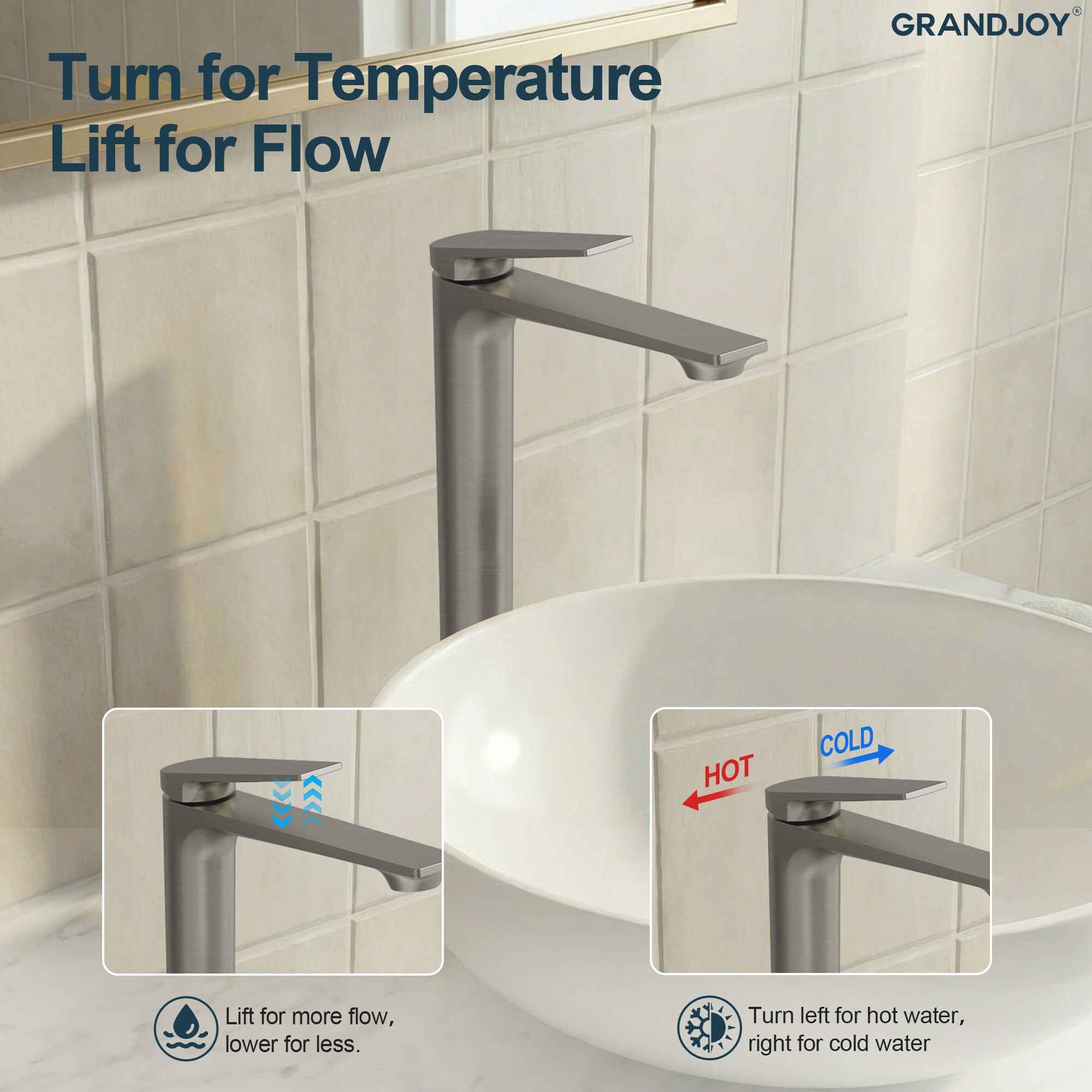 GRANDJOY SGF13GJ-20B-BN Lavatory-Faucets - View #4