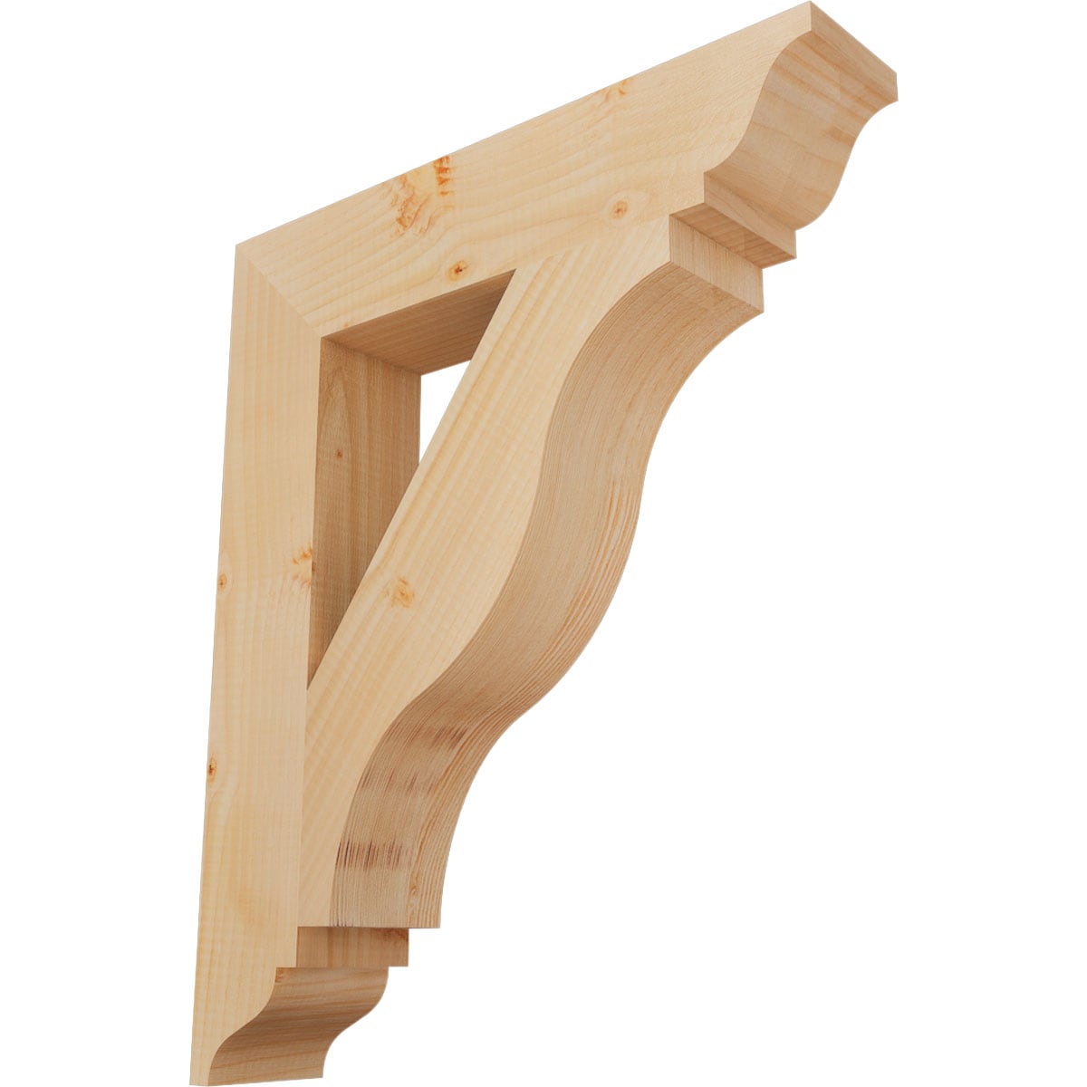 Ekena Millwork BKT04X20X24FST01SDF Funston traditional smooth 3-1/2-in x 20-in x 24-in Douglas fir Brown Wood Standard bracket