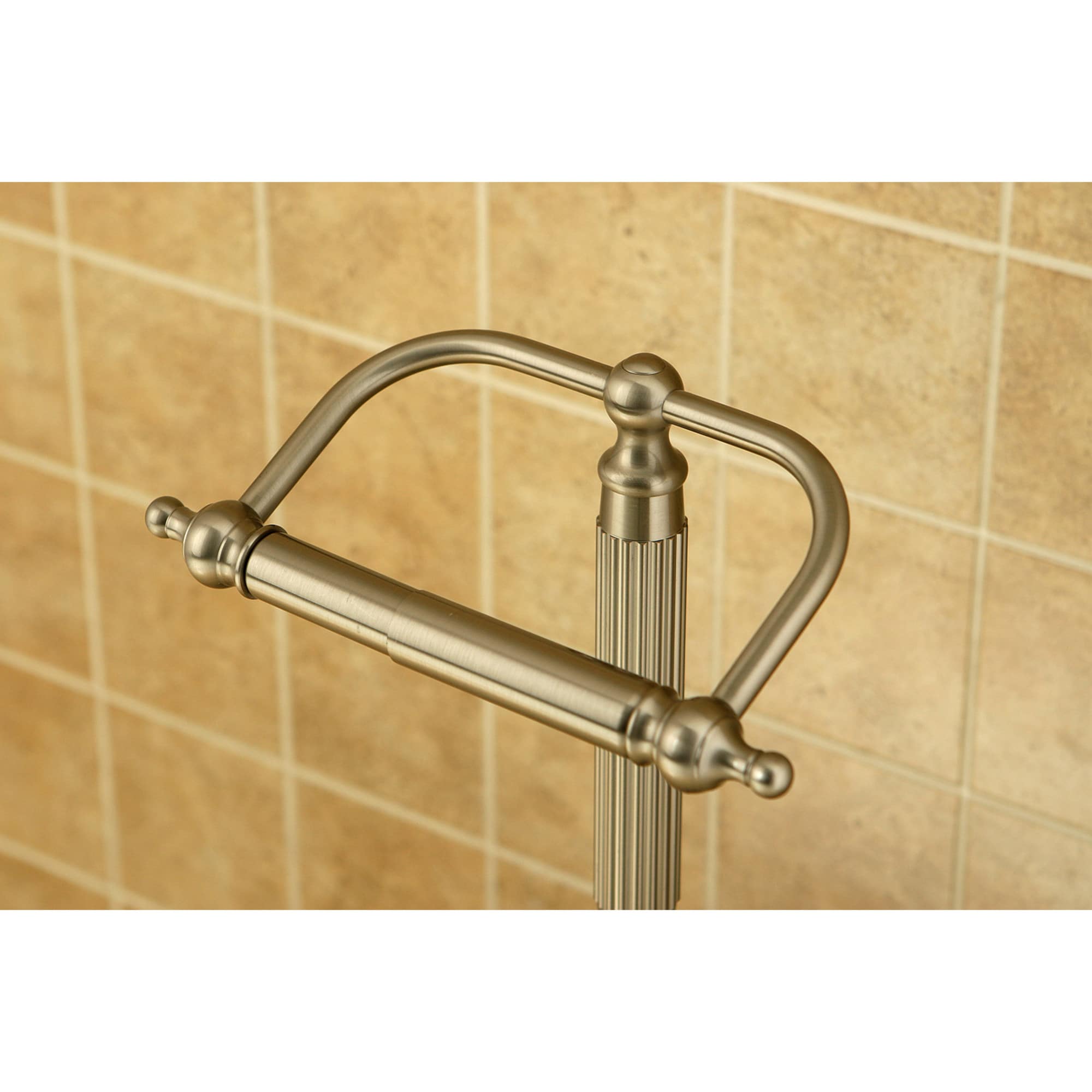 Elements of Design DS2108 Georgian Satin Nickel Wall Mount Spring-loaded Toilet Paper Holder
