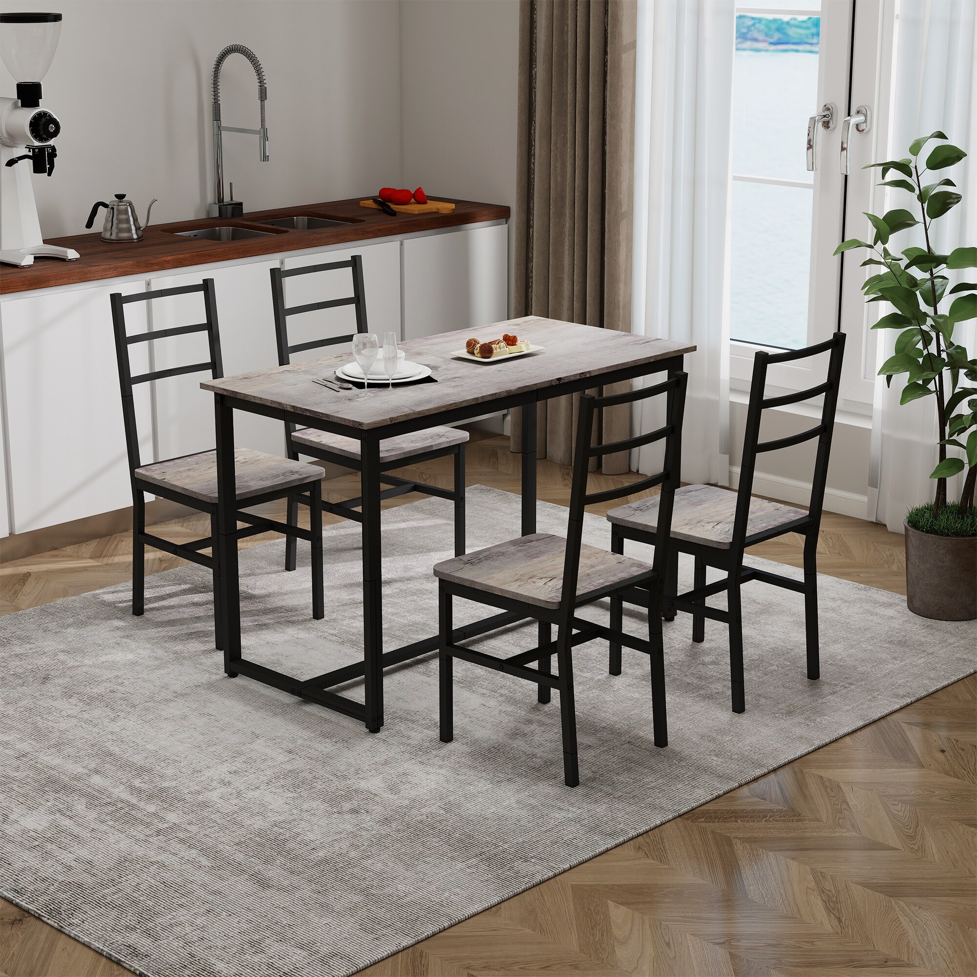 Hrinhom HC-D7021-GRAY Dining-Sets - View #11