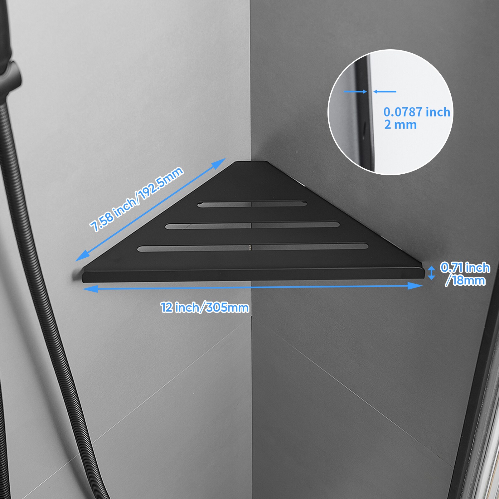 BWE A-91060-BLACK Bathroom-Shelves - View #9