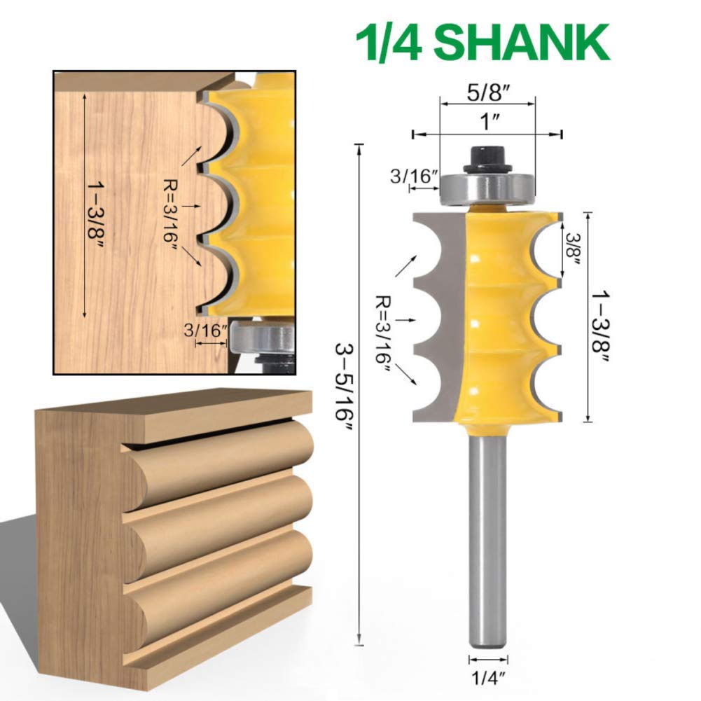 SenQWFa LDC0819C412 Edge-Forming-Router-Bits - View #2